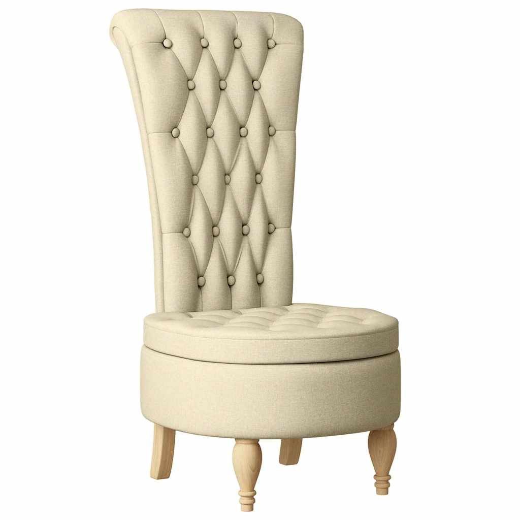 vidaXL Polsterstuhl Schlafsessel Creme 56,5 x 70 x 110 cm Stoff (1 St)