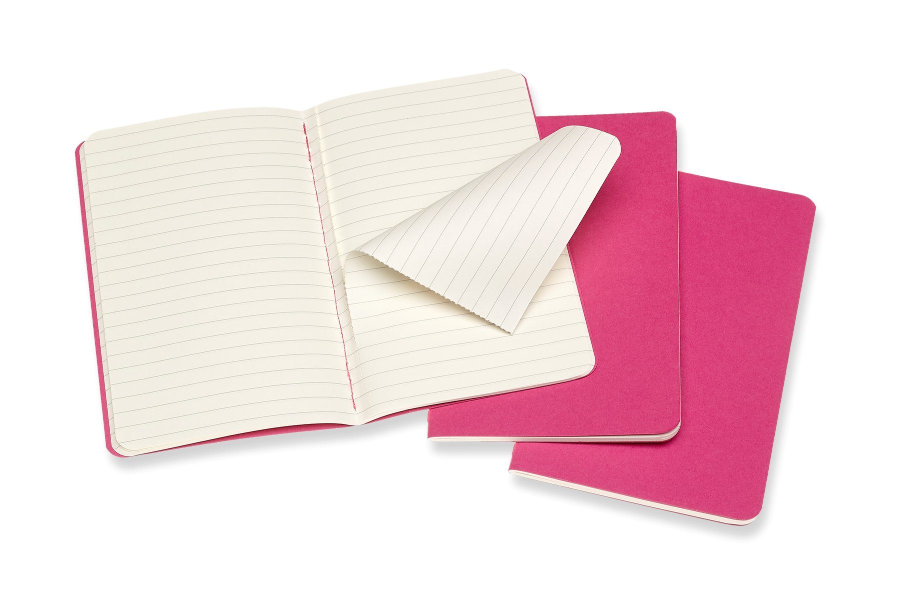 Kartoneinband 3er - Set Notizheft, mit - 70g-Papier Pink Kinetisches MOLESKINE Cahier