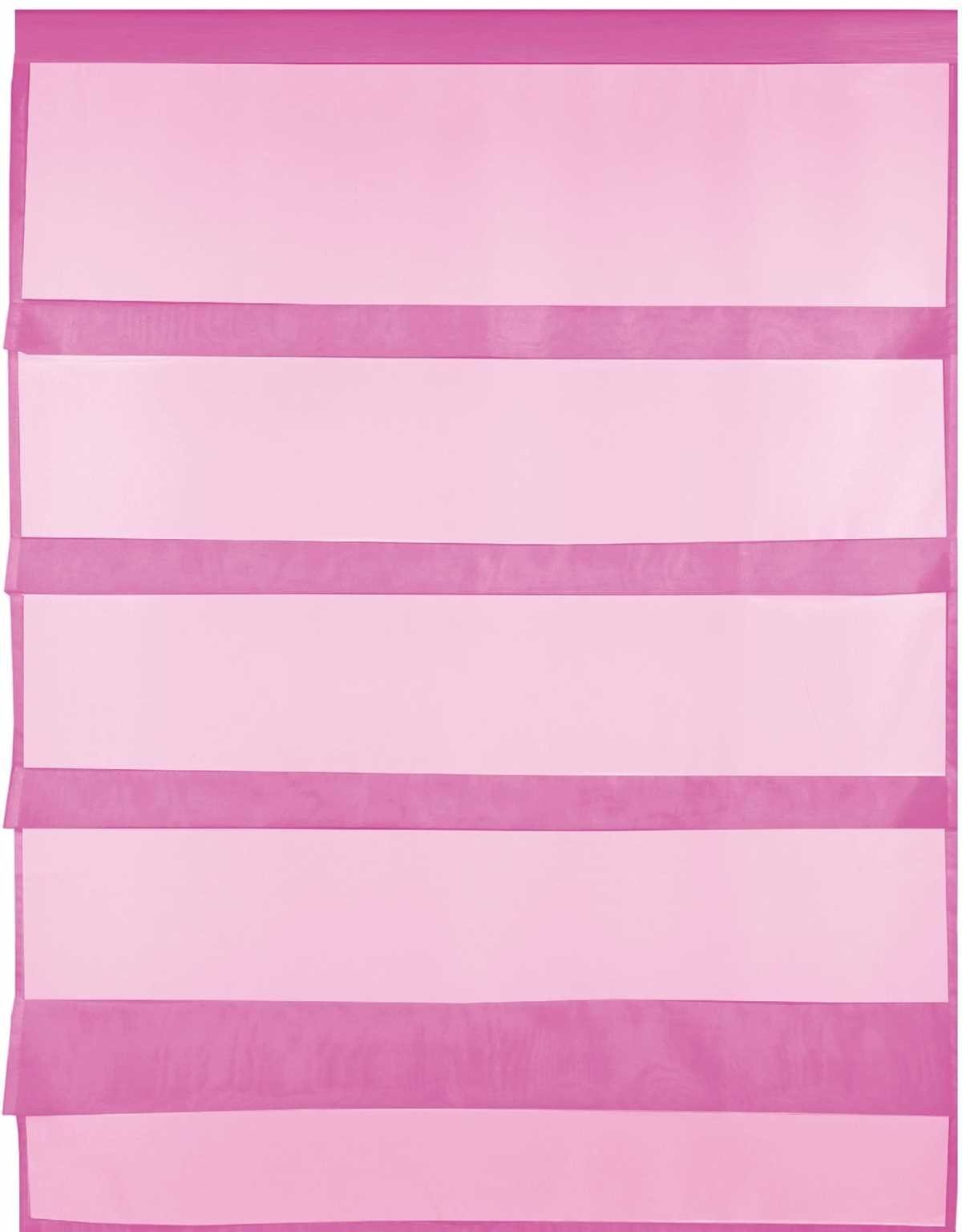 Vorhang, Bestlivings, Stangendurchzug (1 St), transparent, Microfaser, Küchengardine in "Raffoptik", Transparente Bistrogardine mit Stangendurchzug, vers. Größen Pink