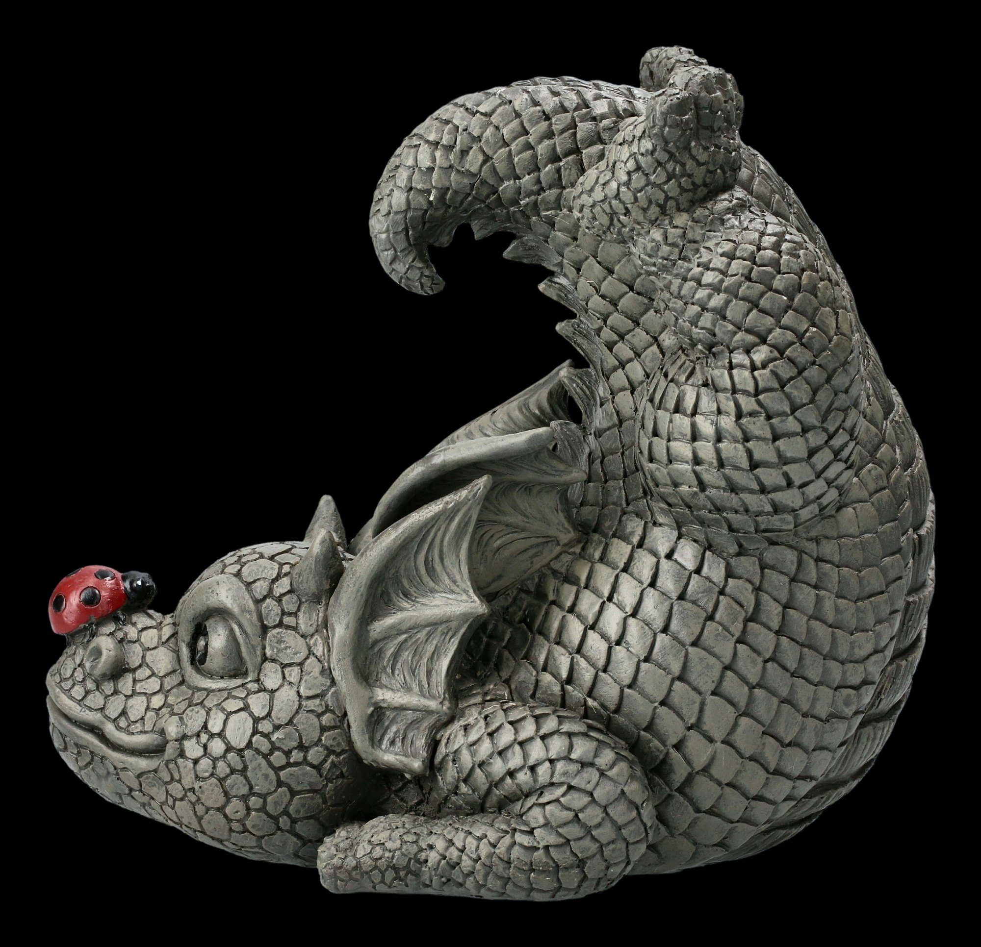 Gartenfigur der Figuren - Gartenfigur Drache Nase Gartendeko Shop mit Fantasy GmbH Marienkäfer - auf