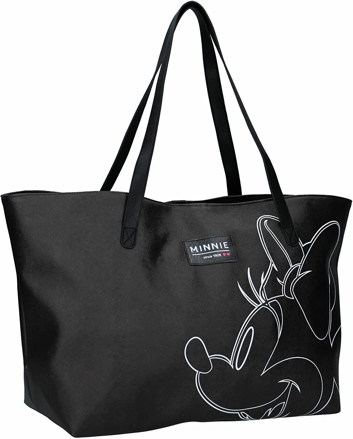 Vadobag Shopper Disney Damen Shopper große Tasche Minnie Maus Mouse  Kunstleder schwarz