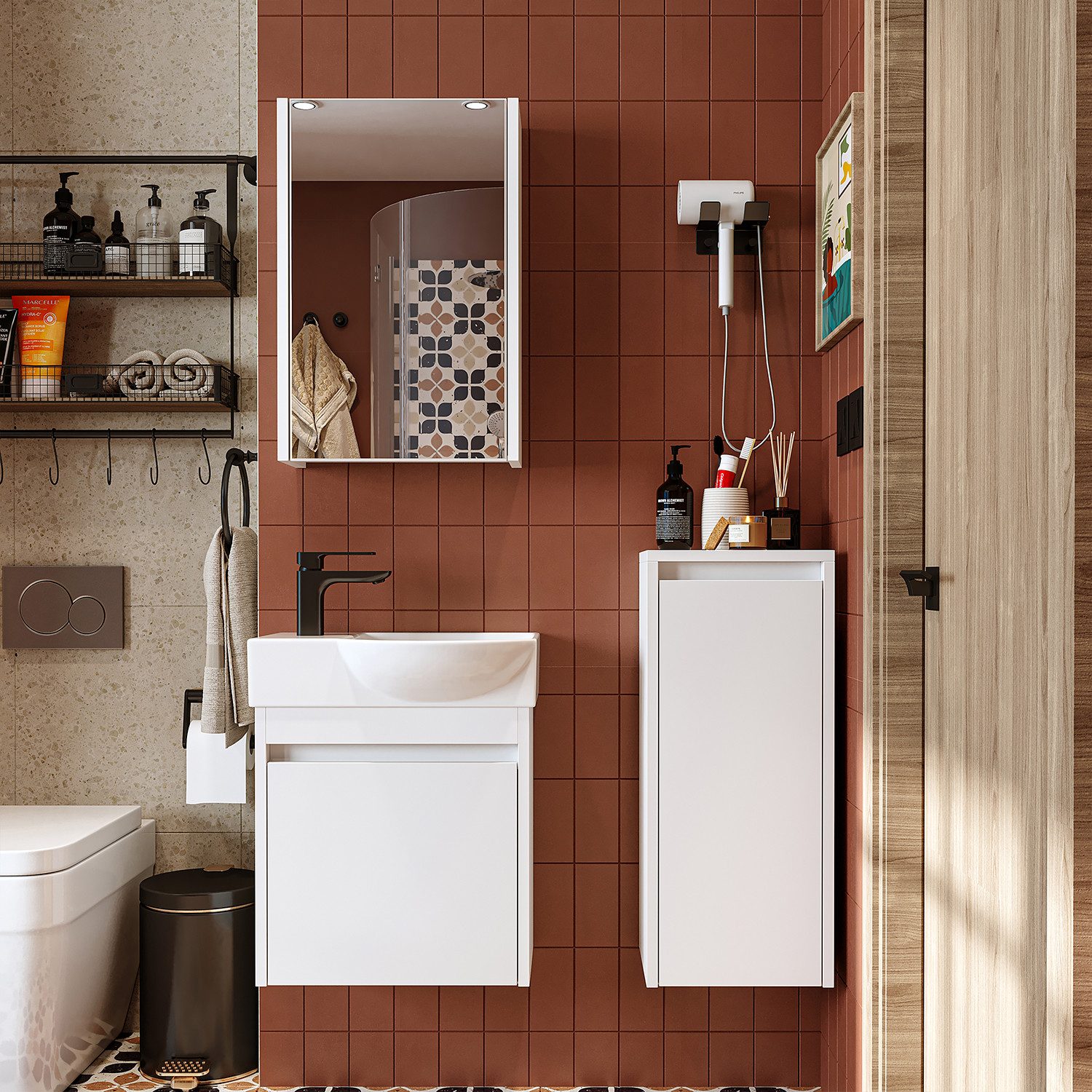 Roomart Badmöbel-Set LEO, (Badmöbelset Unterschrank mit günstig online kaufen