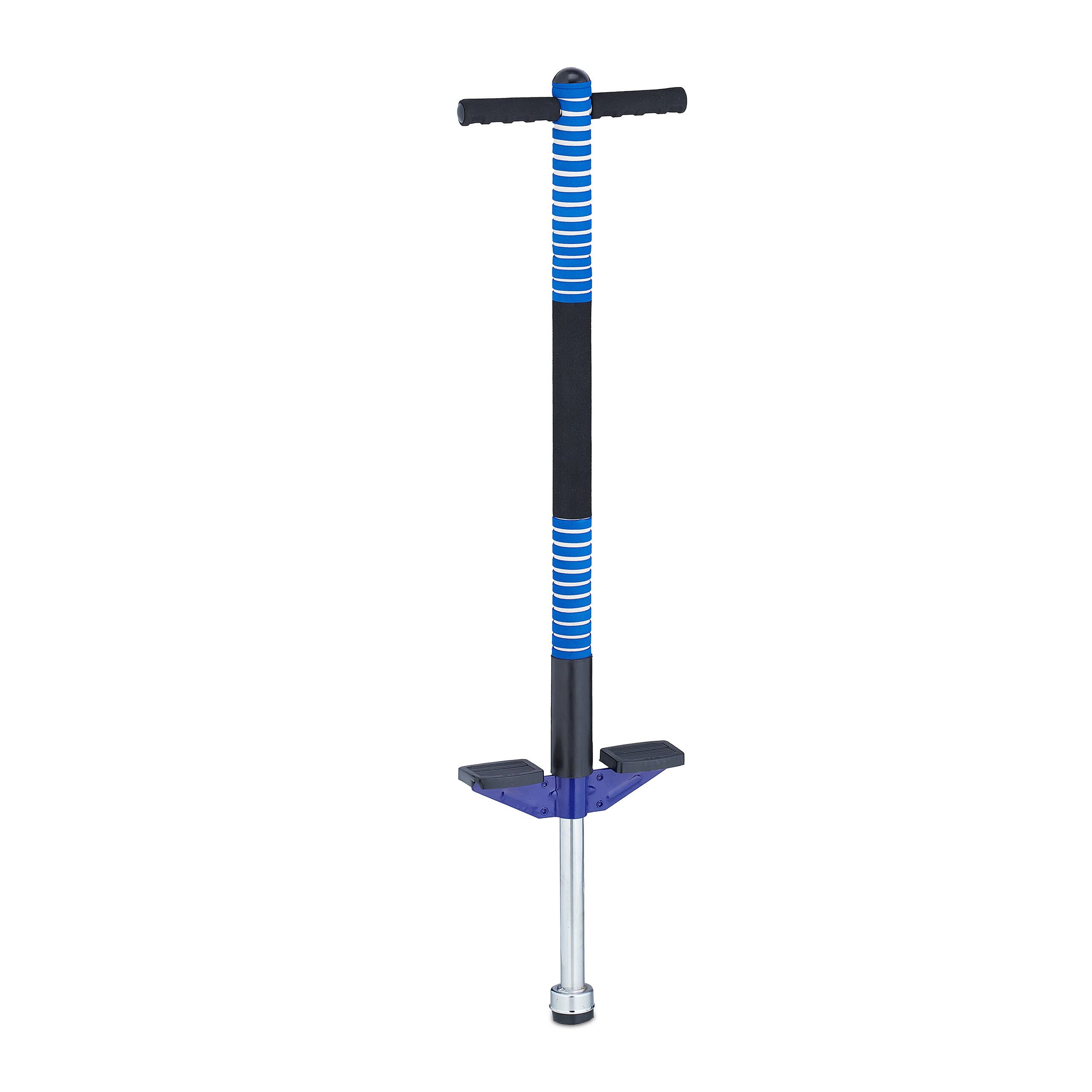 relaxdays Hüpfspielzeug Pogo Stick für Kinder bis 35 kg, (1-tlg), blau