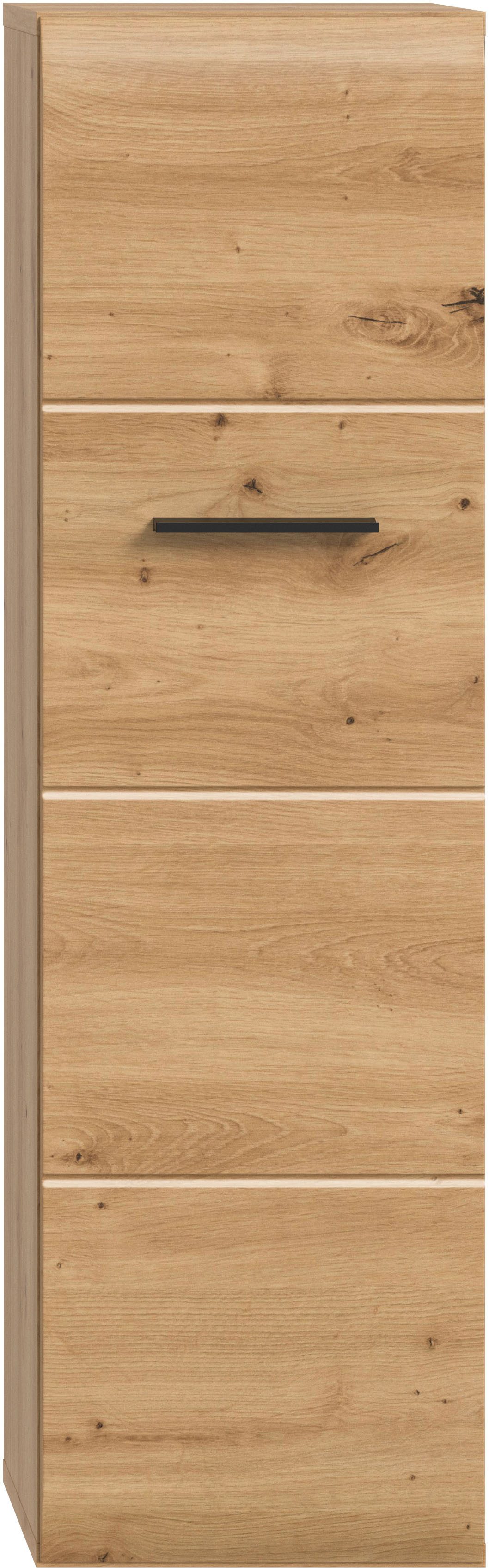 welltime Stauraumschrank FLORENZ, Höhe 106 cm, 1 Tür, 4 Fächer, stehend & hängend montierbar (1-St., TOPSELLER) Türanschlag wechselbar, hochwertige MDF Front, B – Bild 5 von 5