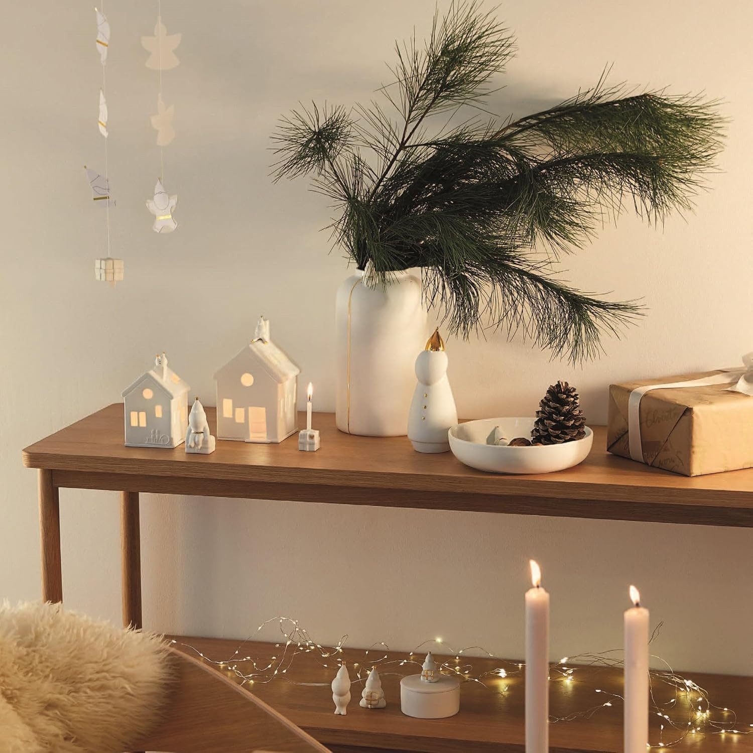 Räder Design Teelichthalter räder Lichthaus Santa / Warten auf Rudolf / weiß aus Porzellan