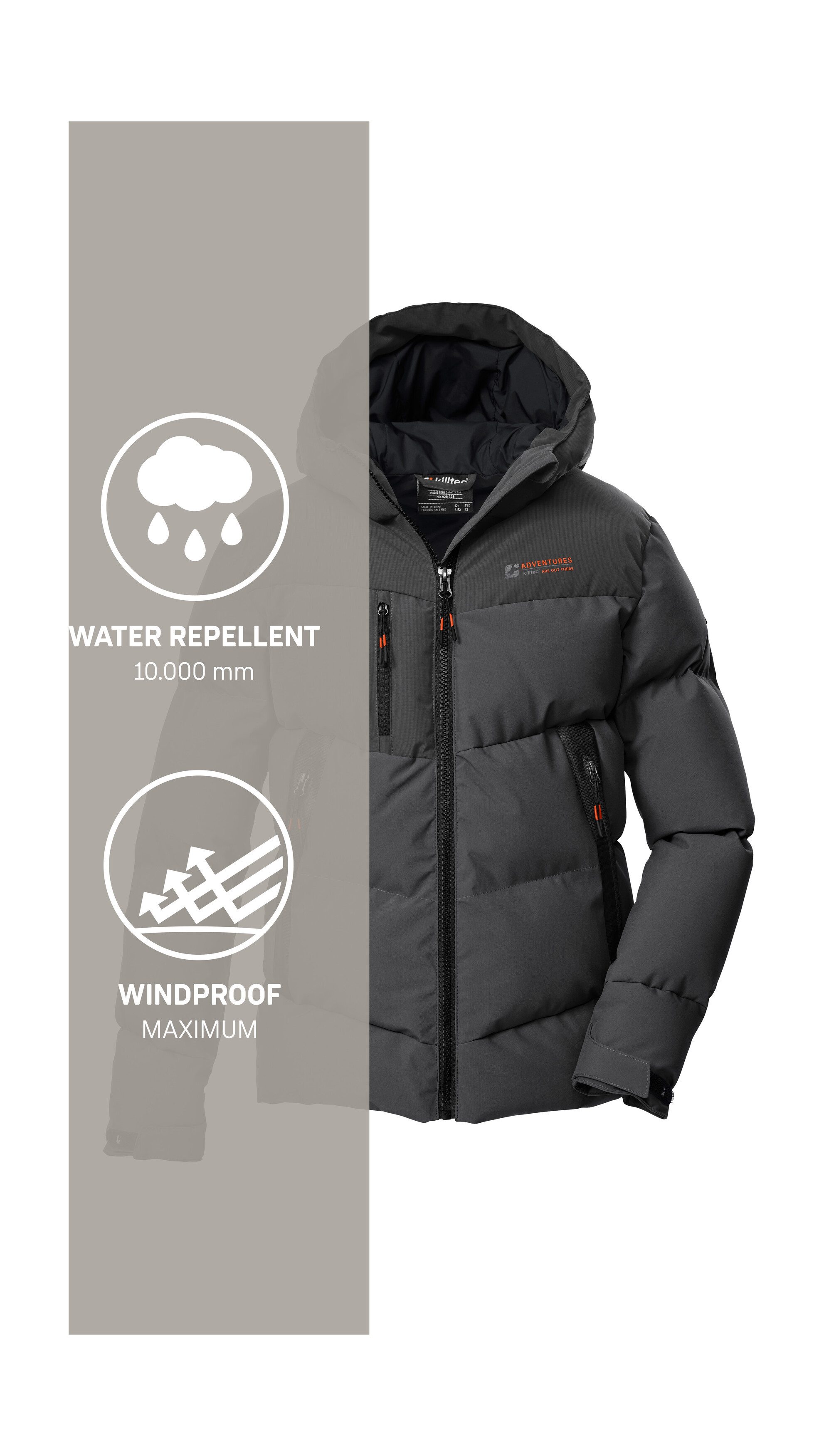 Killtec Steppjacke KOW 230 BYS QLTD JCKT Winddichte, wasserabweisende Kinderjacke mit verstellbaren Bündchen