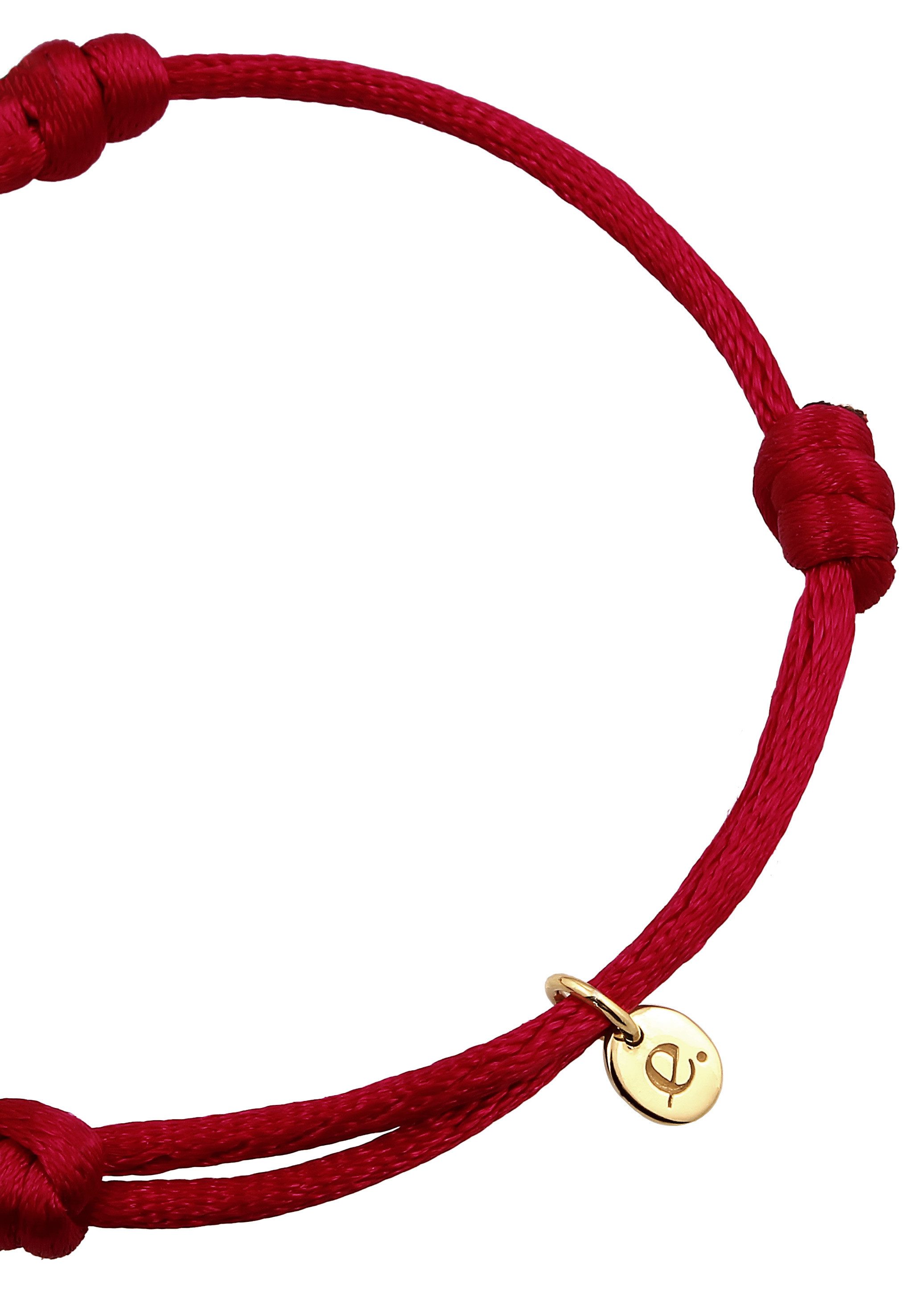 Elli Premium Armband Satin Federring 925 Sterling Silber vergoldet (kein Set, 1-tlg)