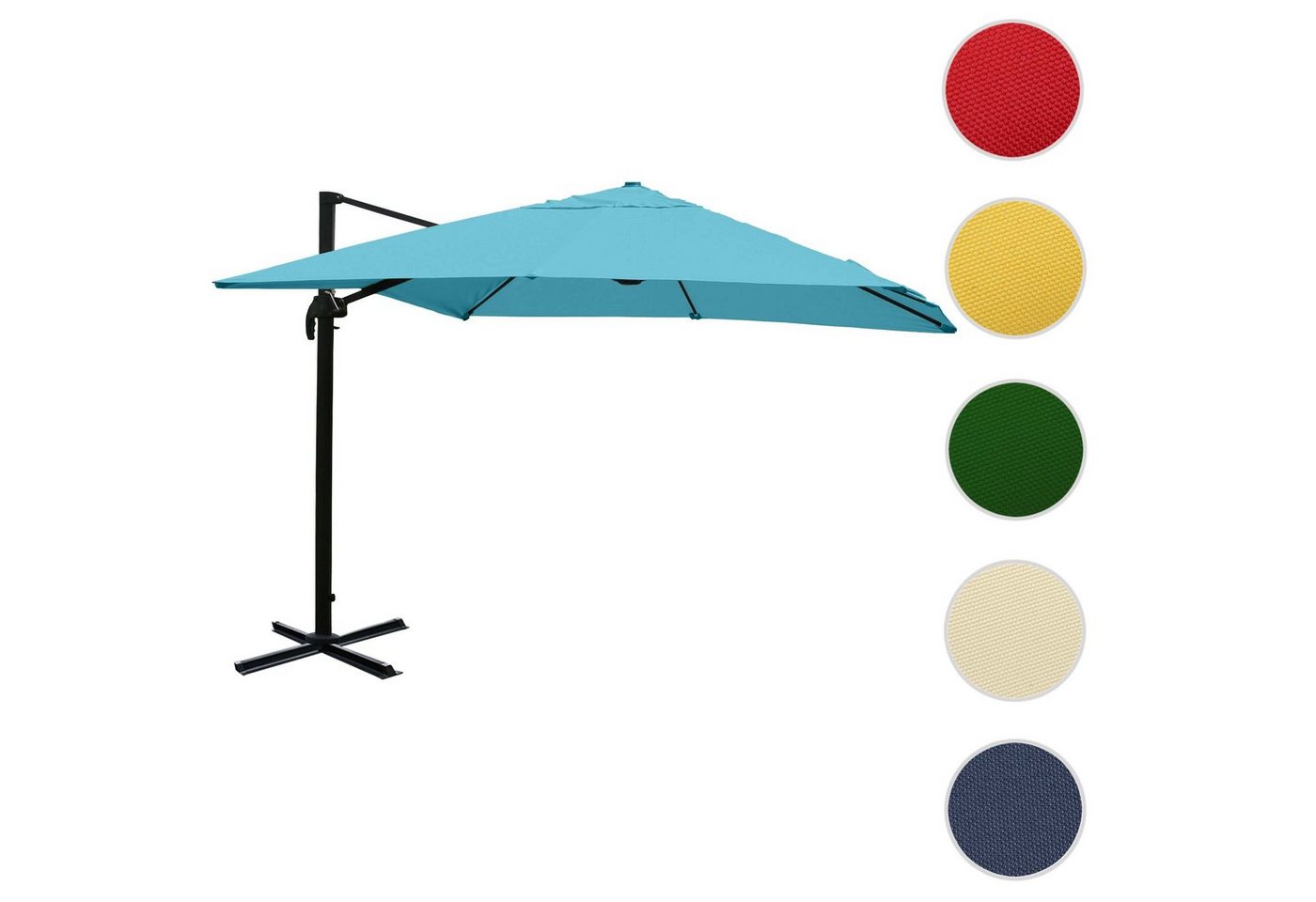 Thumbnail - MCW Ampelschirm MCW-A96-16, LxB: 300x300 cm, 5-facher Höhen-/ Neigungswinkelverstellung, Windwiderstandsklasse 2