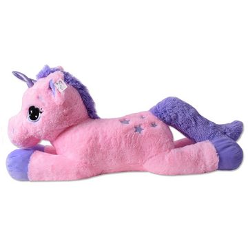 Kuscheltier großes XXL Einhorn Plüscheinhorn Plüschtier Stofftier Unicorn 110cm ro