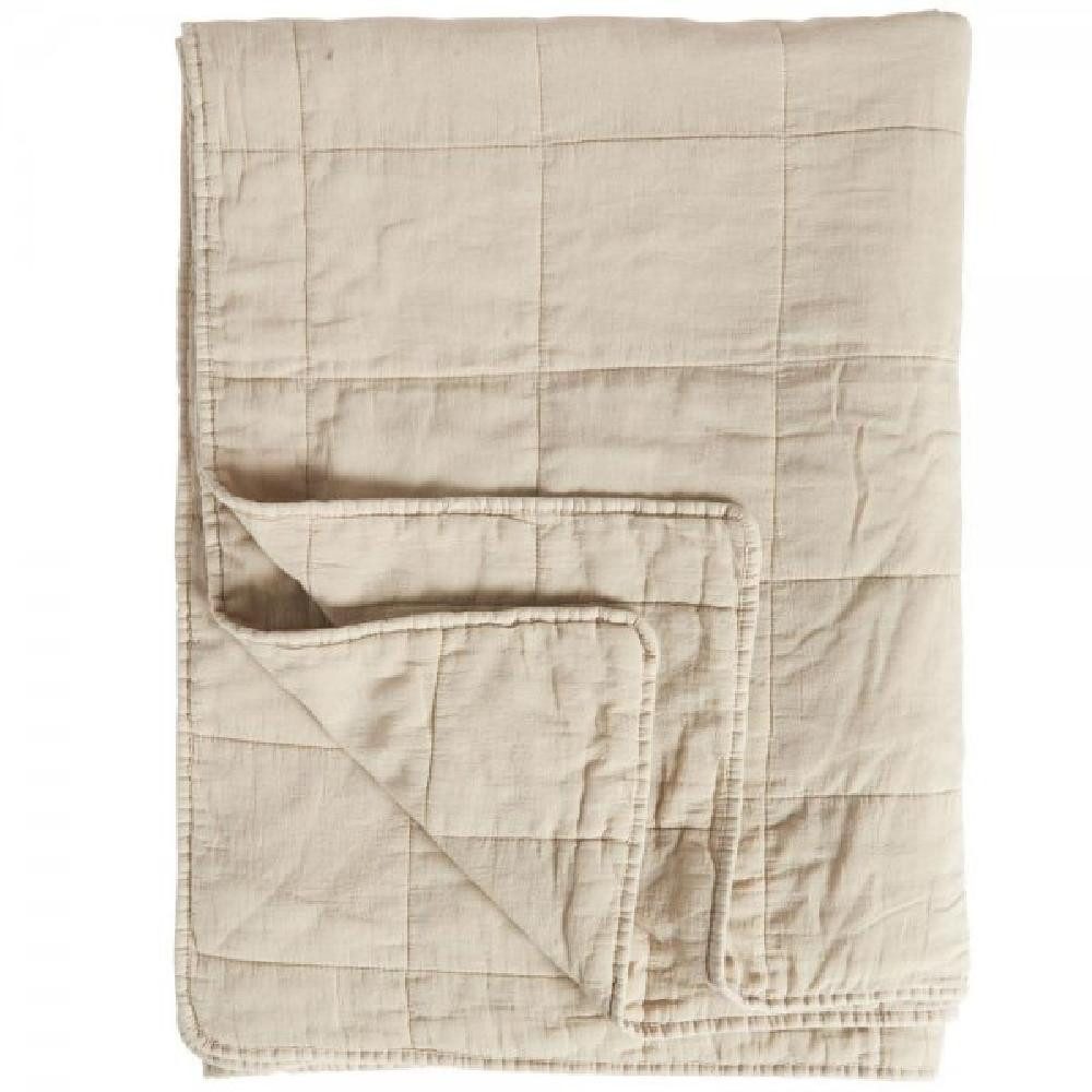 Wohndecke Ib Laursen Tagesdecke Quilt Klassisch Natur (130x180cm), Ib Laursen