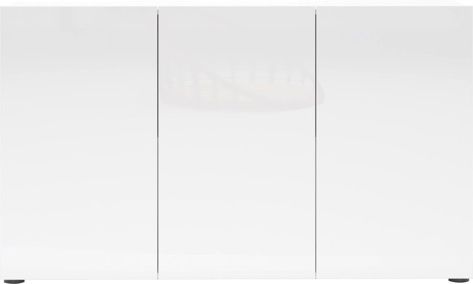 INOSIGN Sideboard MISTER, Sideboard,Kommode, Anrichte, mit 4 geräumigen Fächern, Kommode, komplett Hochglanz lackiert, Breite 135cm