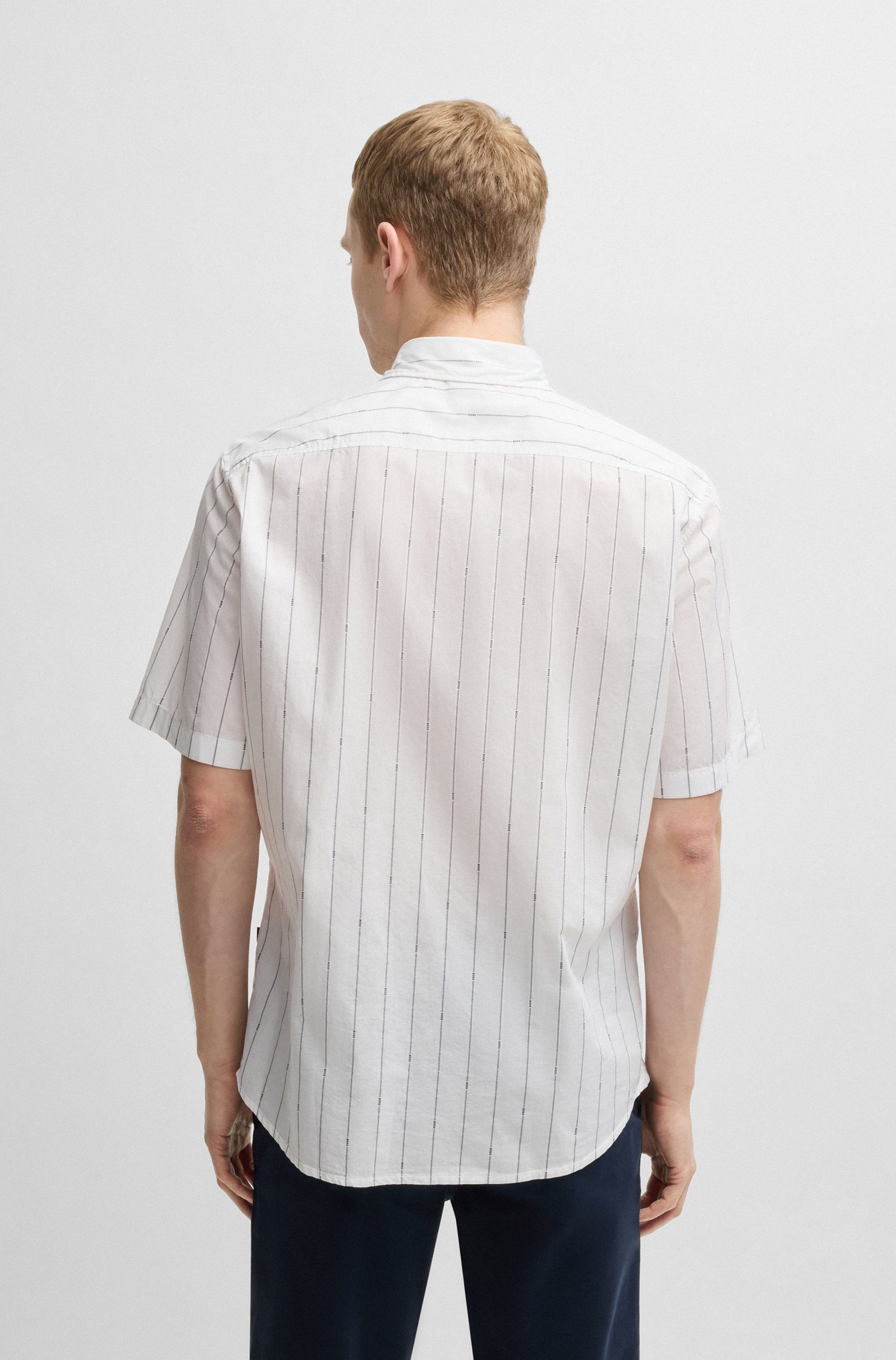 BOSS ORANGE Kurzarmhemd Rash mit durchgehenden Logoprint günstig online kaufen