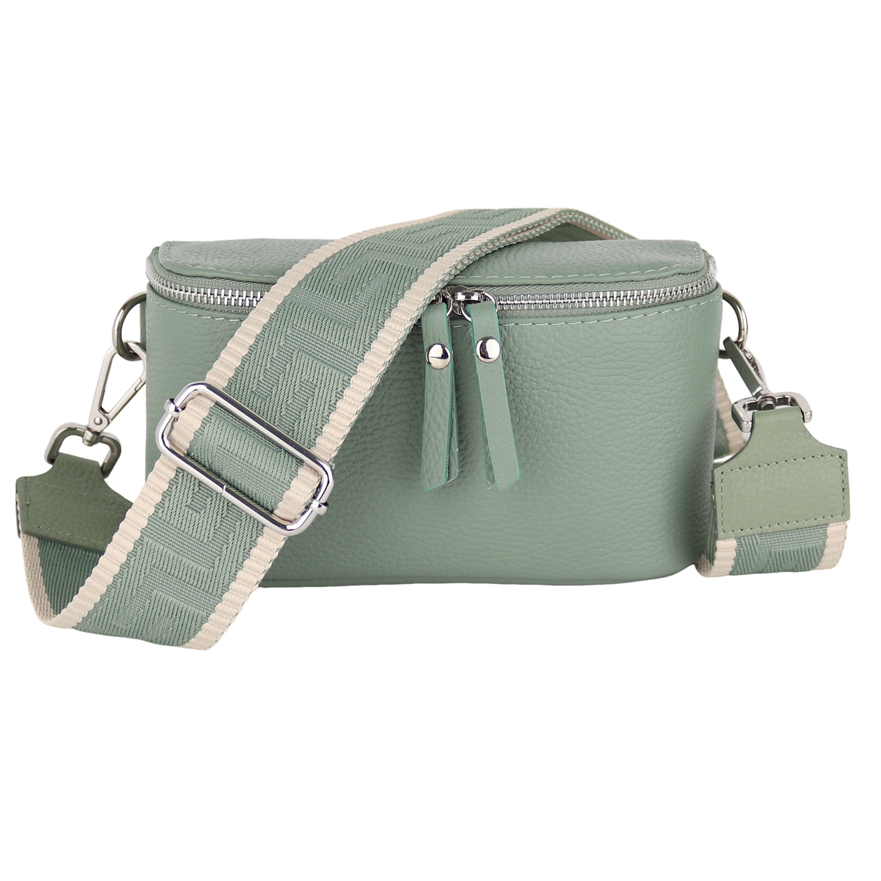 Bauchtasche Damen, Echtleder, Made in Italy, Umhängetasche, Brusttasche