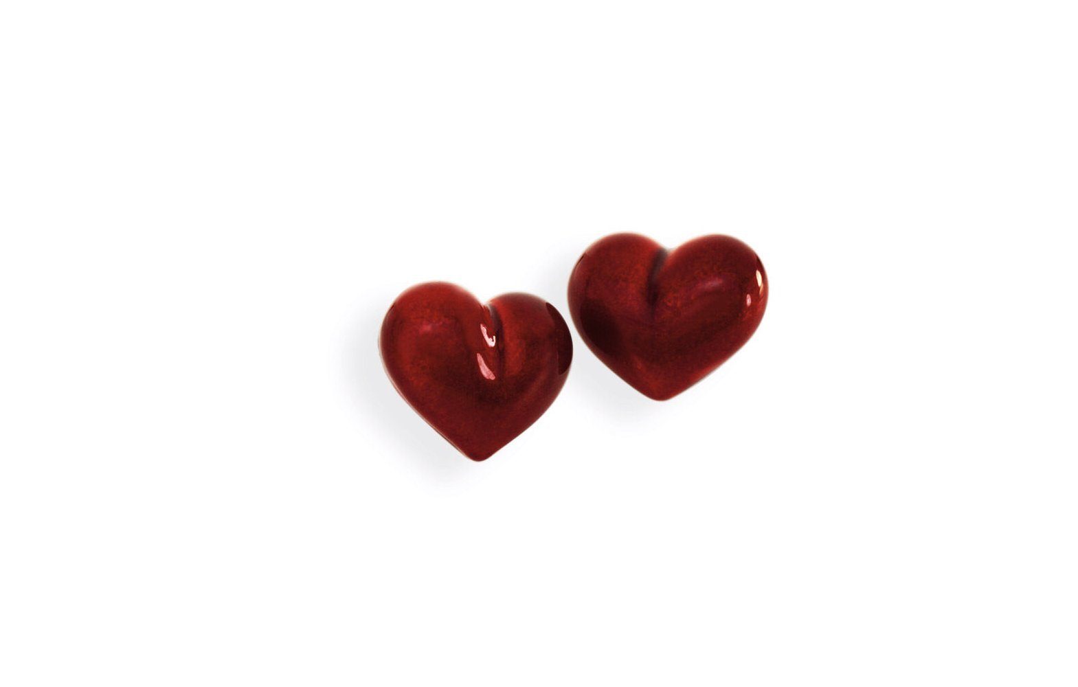 Heartbreaker Paar Ohrstecker heartbreaker by Drachenfels Ohrstecker Herz rot LD AT 24 RM Silber