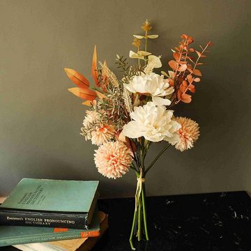 Kunstblume Kunstblumen Künstliche Pflanzen Blumen Deko Seidenblumen Hortensien, Lubgitsr