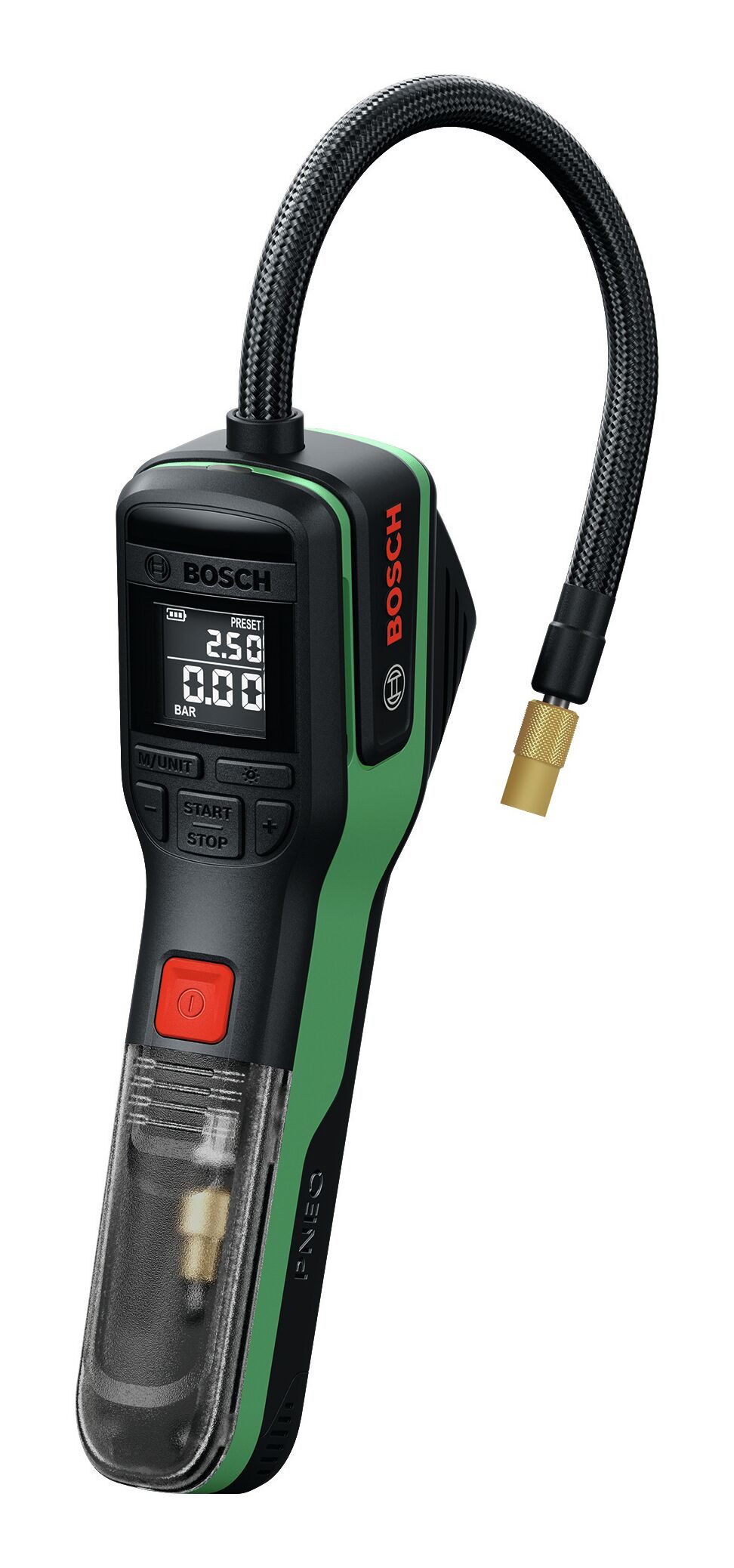 BOSCH Akku-Luftpumpe PNEO, Druckluftpumpe mit 1x Akku 3 Ah - in Werkzeugtasche