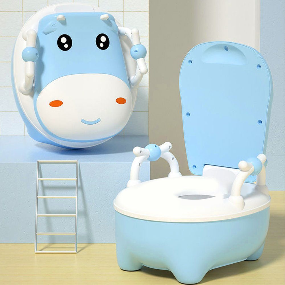 OSTWOLKE Blau Tritthocker und Kinder Toilette Toilettensitz - kinderpflege-Set Lerntöpfchen Baby Toilettensitz Toilettentrainer, Toilettentrainer Töpfchen;