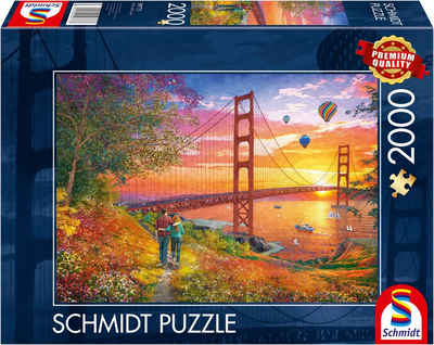 Schmidt Spiele Puzzle Spaziergang zur Golden Gate Bridge, 2000 Puzzleteile