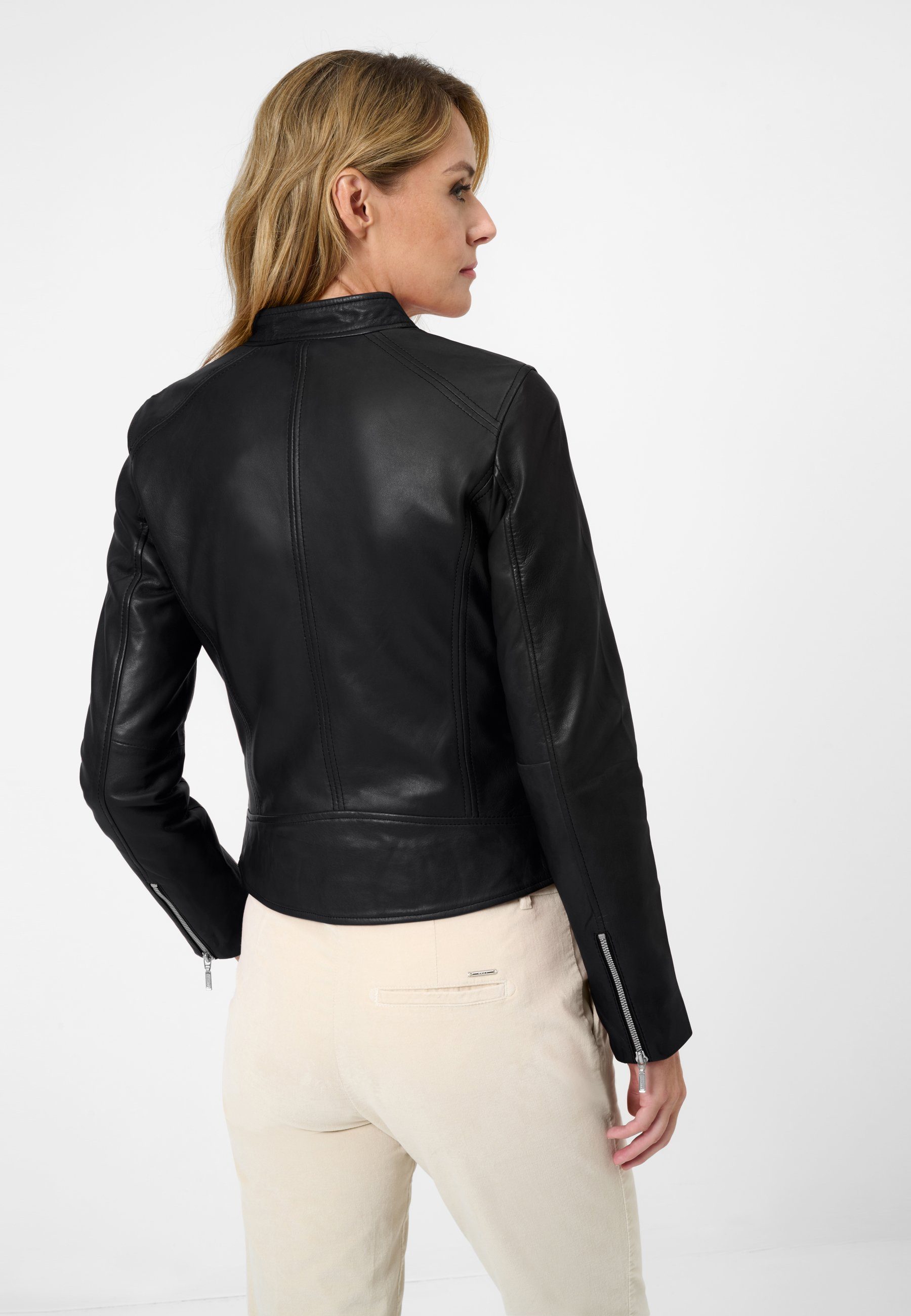 RICANO Lederjacke Ciara Hochwertiges Lamm-Nappa-Leder