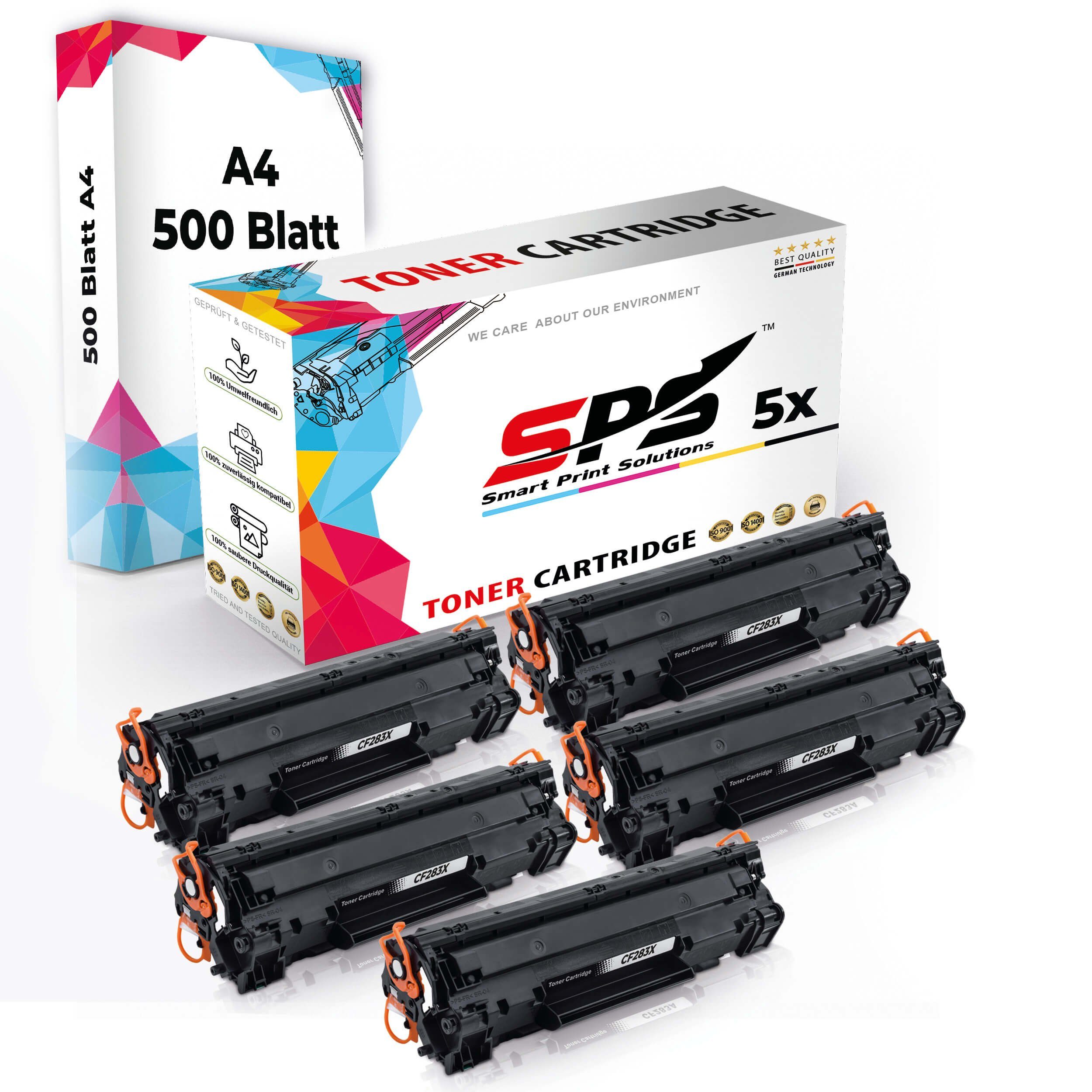 SPS Tonerkartusche Druckerpapier A4 + 5x Multipack Set Kompatibel, (6er Pack, 5x Toner,1x A4 Druckerpapier) | Tonerpatronen