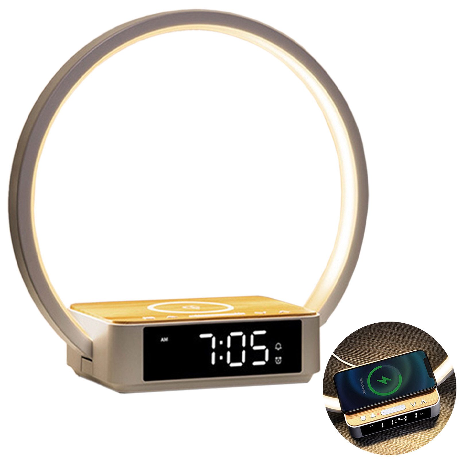 OKWISH LED Nachttischlampe LED Nachttischleuchte Tischlampe günstig online kaufen