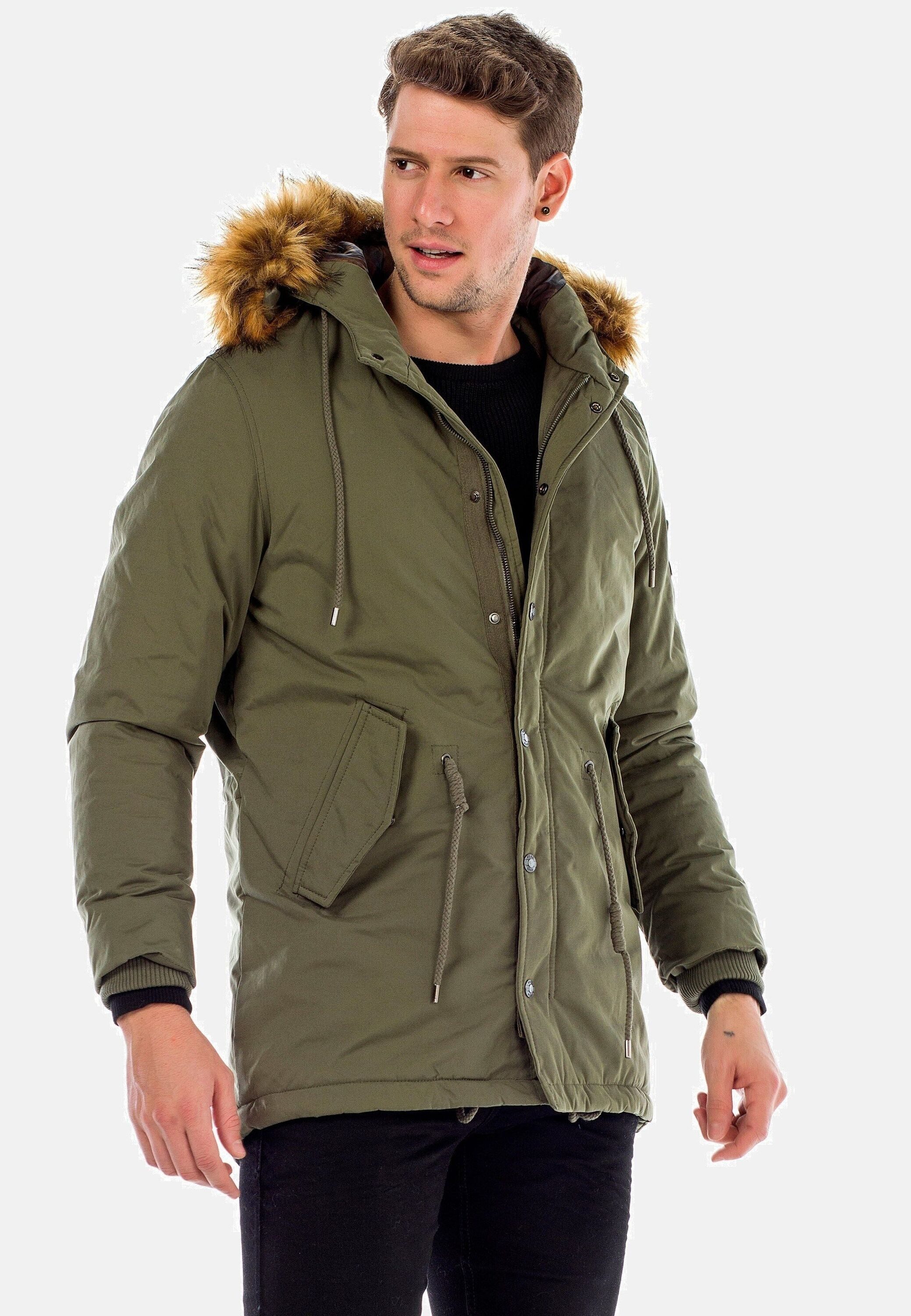 Cipo & Baxx Winterjacke Jacke mit Kordelzug zur Taillierung, CM150