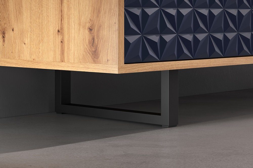 trendteam Lowboard Lowboard TV-Schrank Sentra, Artisan Eiche / Dark Blue