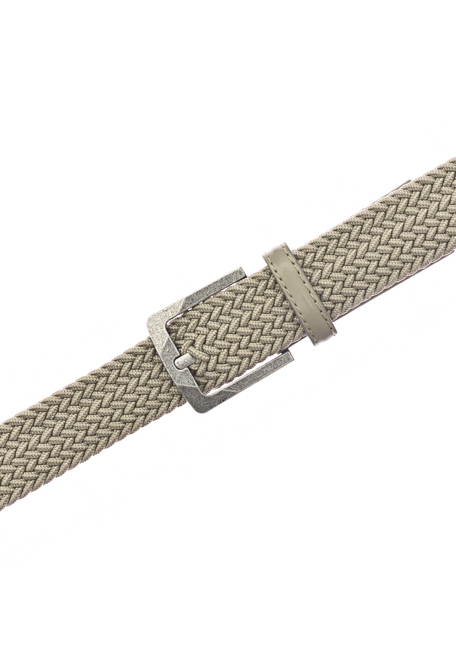MUSTANG Stretchgürtel Elastisch in Flechtoptik, mit markanten Lederdetails, günstig online kaufen
