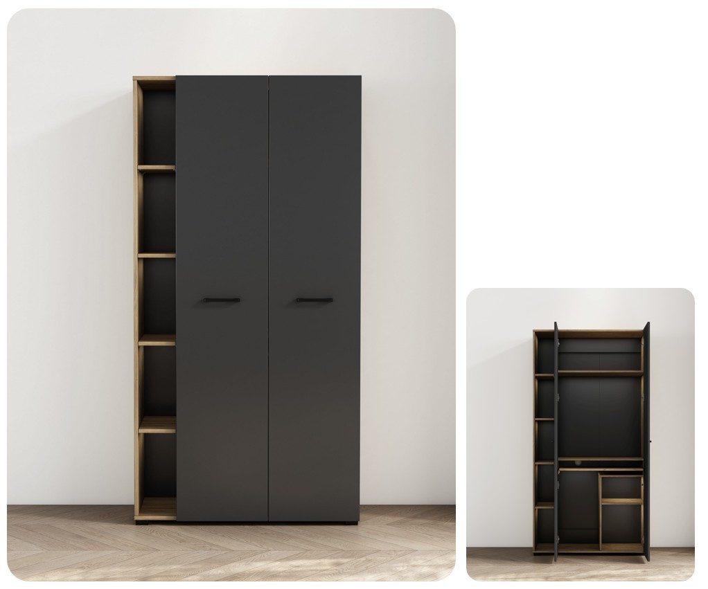OTTO home Computerschrank Moid (Set) PC-Schrank, mit zwei Türen, mit Tastaturauszug, B 88 cm