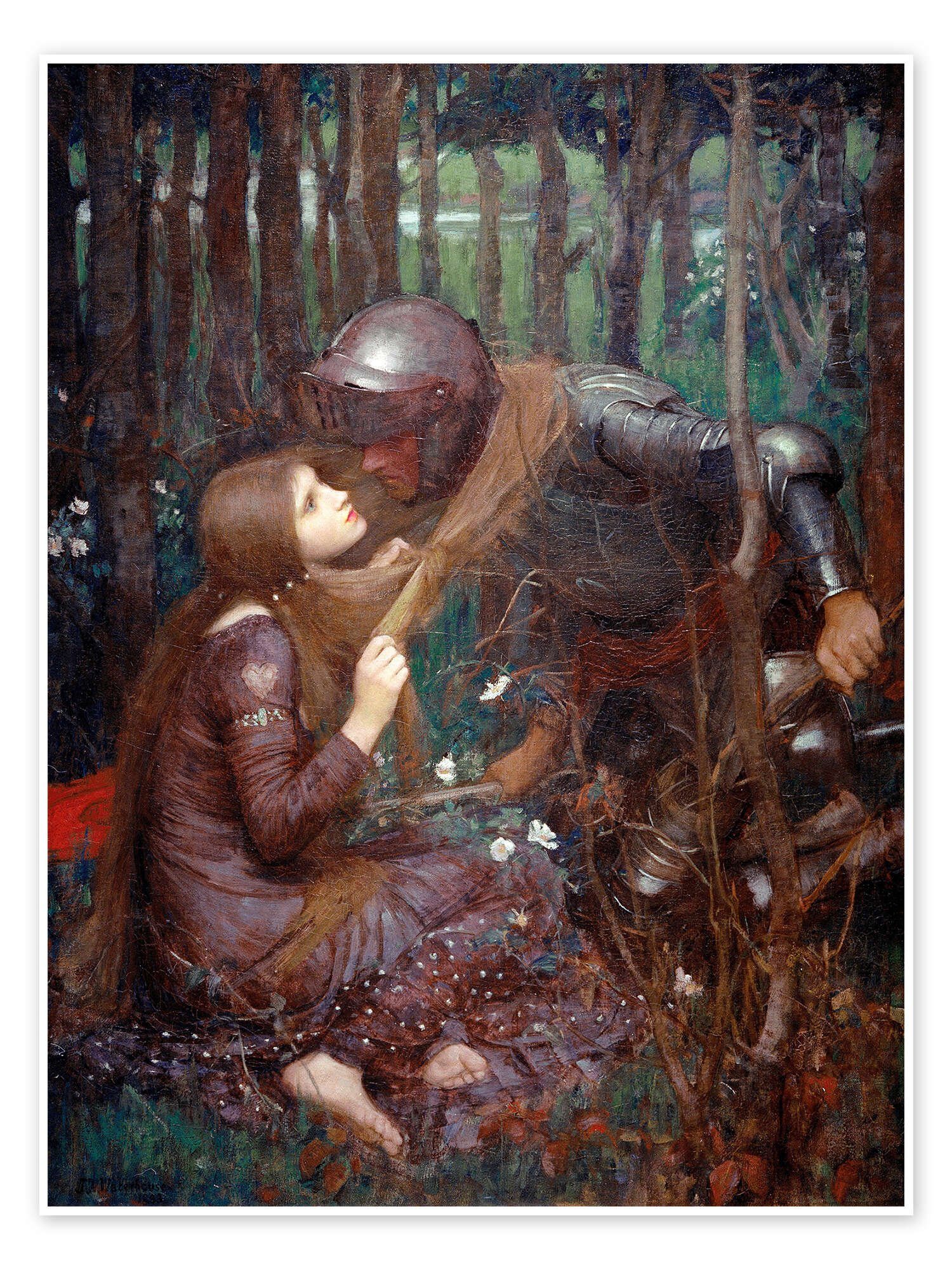 Posterlounge Wandbild La Belle Dame sans Merci, John William Waterhouse, erhältlich als Poster, Leinwandbild, Wandsticker oder Acrylglasbild
