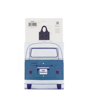 VW Collection by BRISA Einkaufsshopper Volkswagen Wiederverwendbarer Einkaufsbeutel, Shopper, Einkaufstasche mit blauem Bulli Bus Design