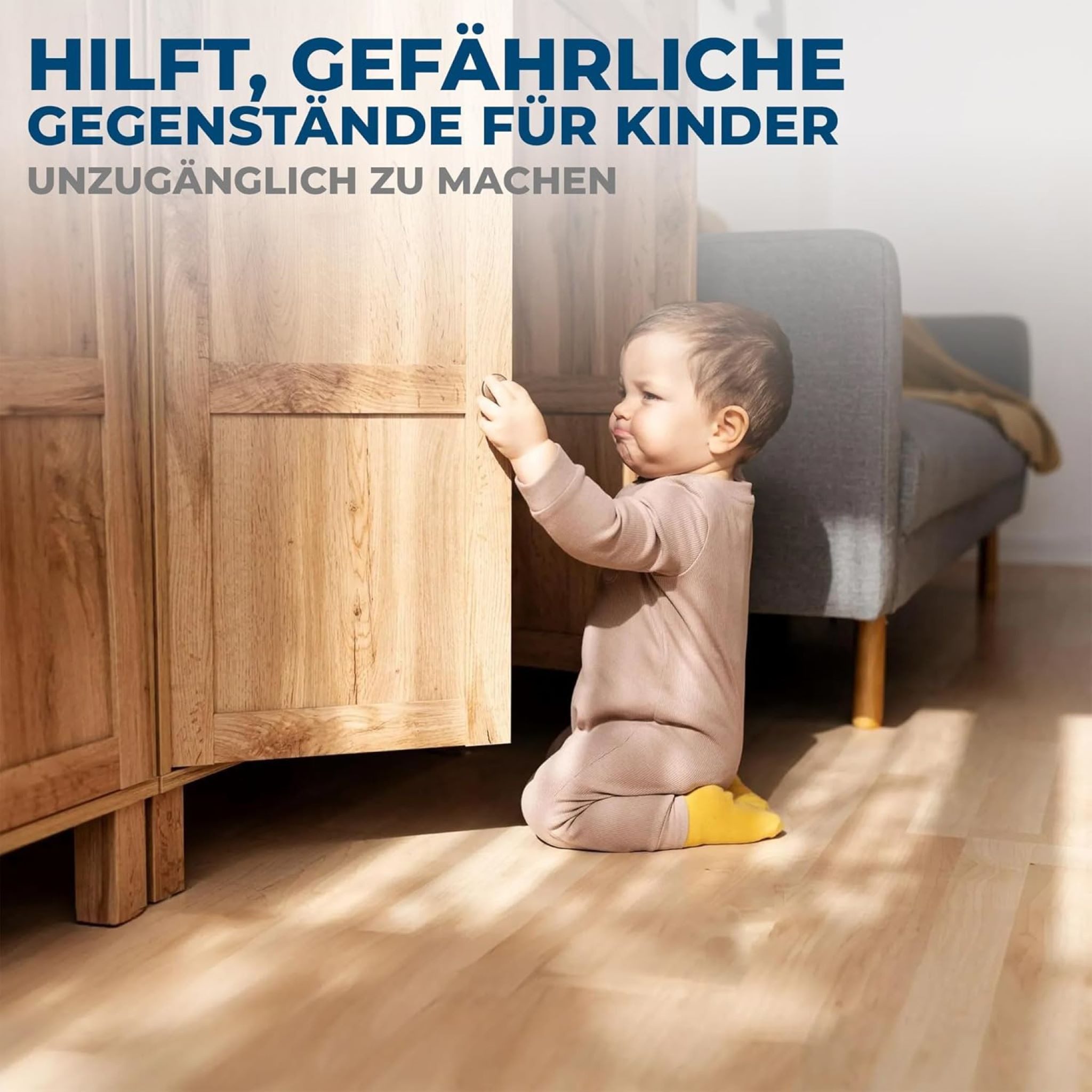 Hoffenbach Kindersicherung magnetisch, ohne Bohren mit 12 Schlösser+3 Schlüssel