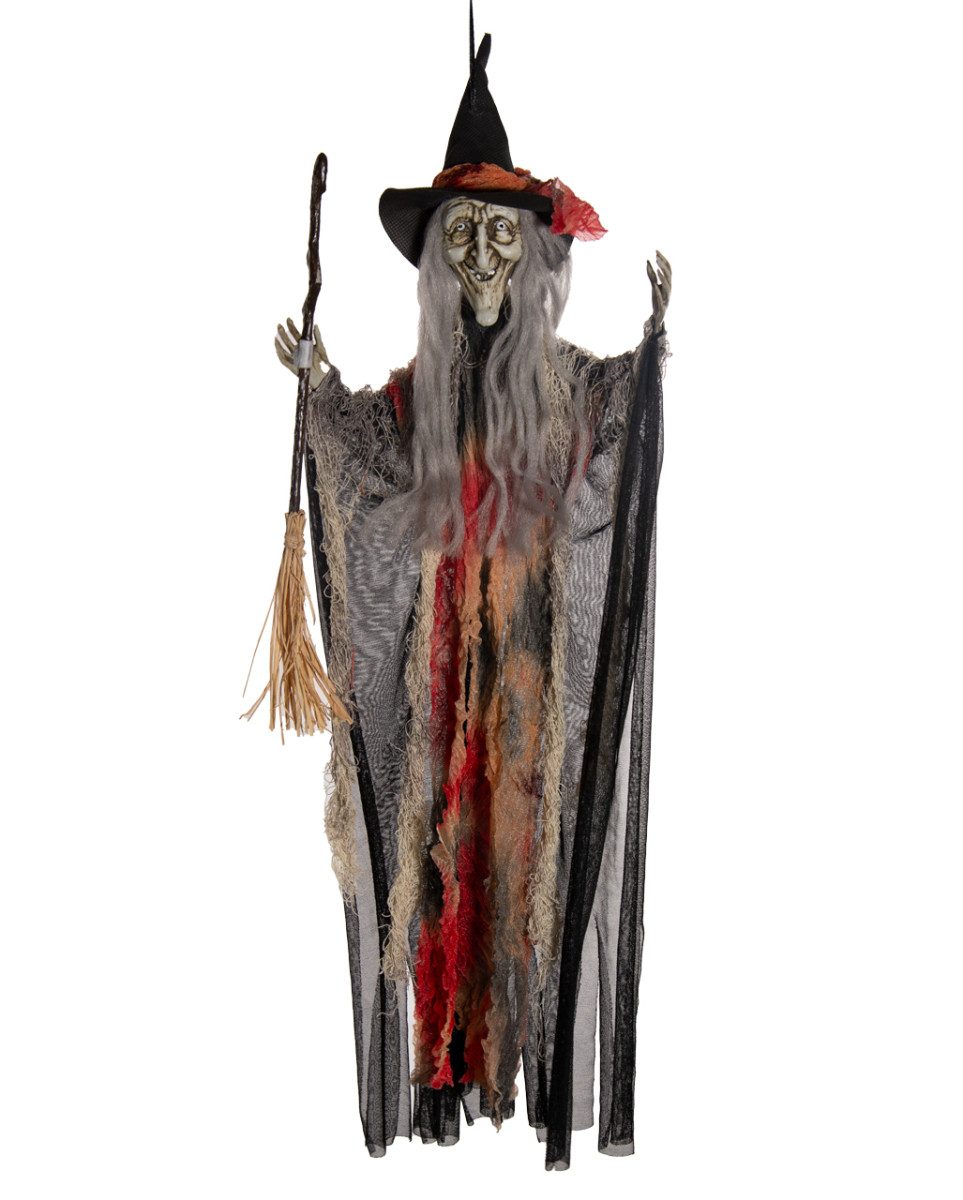 Dekoobjekt Klassische Märchenhexe als Halloween Hängefigur 70