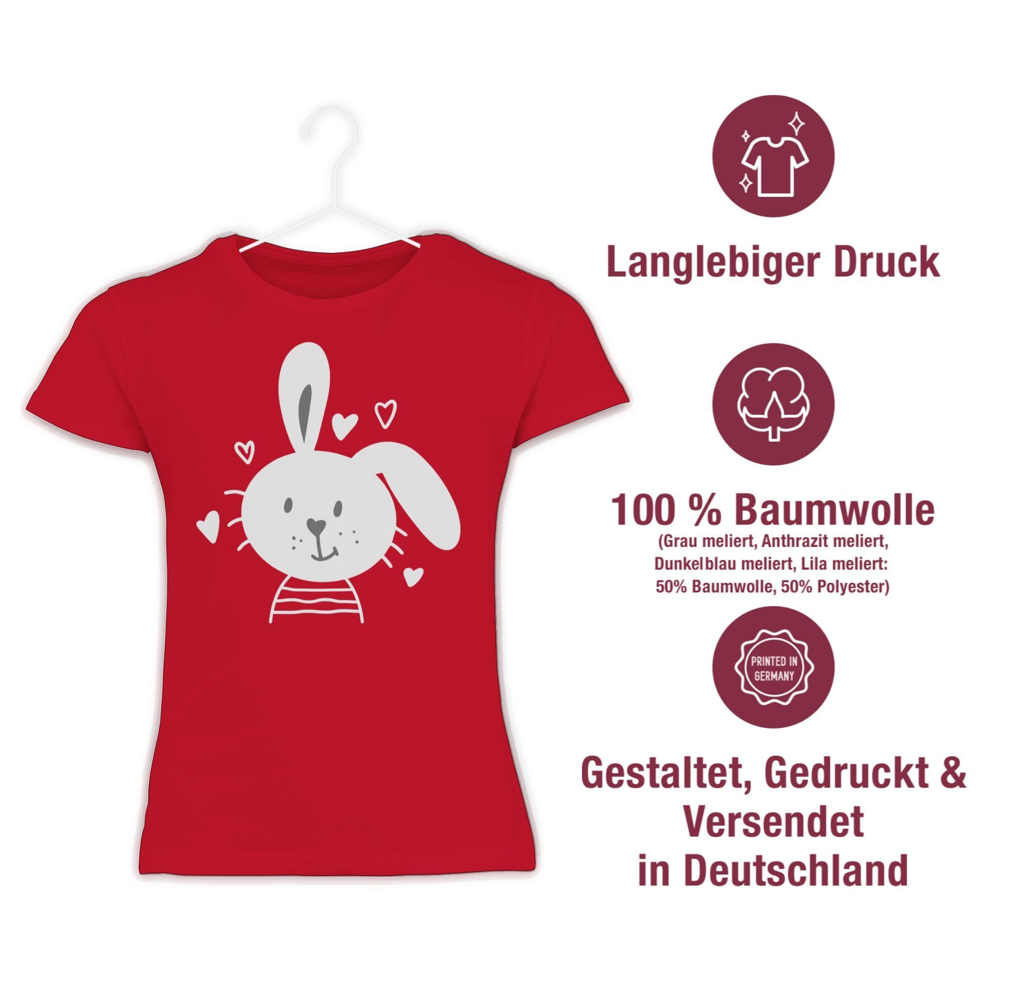 Geschenk 2 Osterhase Schlappohr Shirtracer Rot Hasen Ostern T-Shirt -
