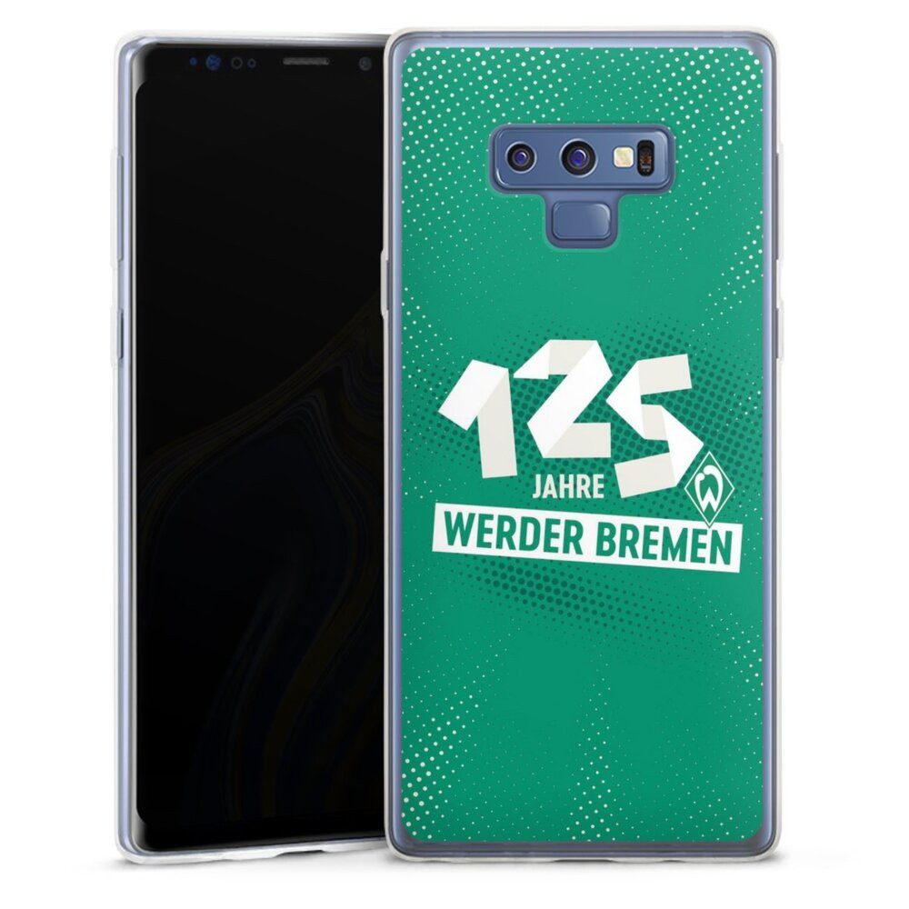 DeinDesign Handyhülle 125 Jahre Werder Bremen Offizielles Lizenzprodukt, Samsung Galaxy Note 9 Slim Case Silikon Hülle Ultra Dünn Schutzhülle