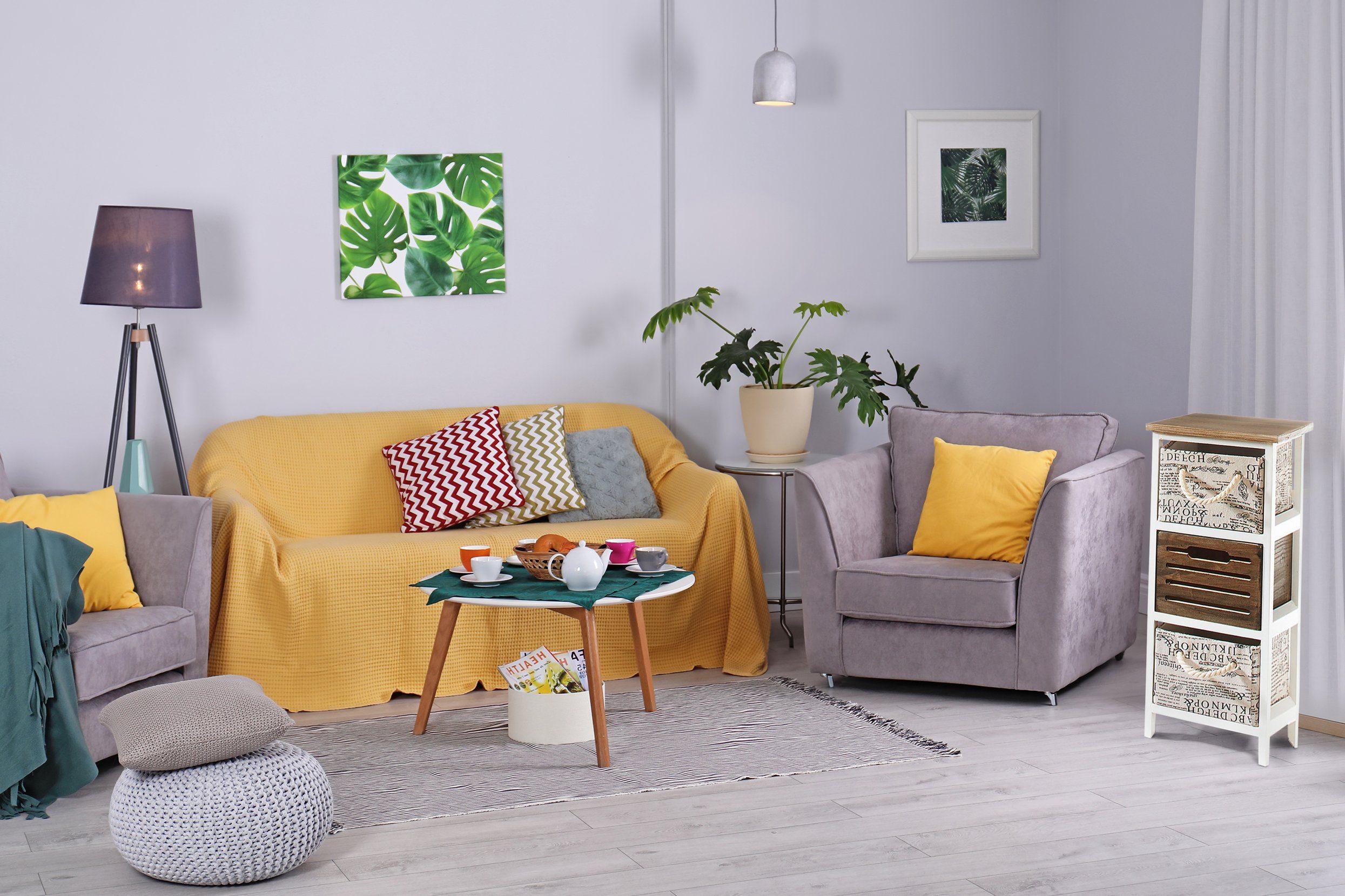 Kobolo Regal Holzregal mit drei Schubfächern im Vintage Stil günstig online kaufen