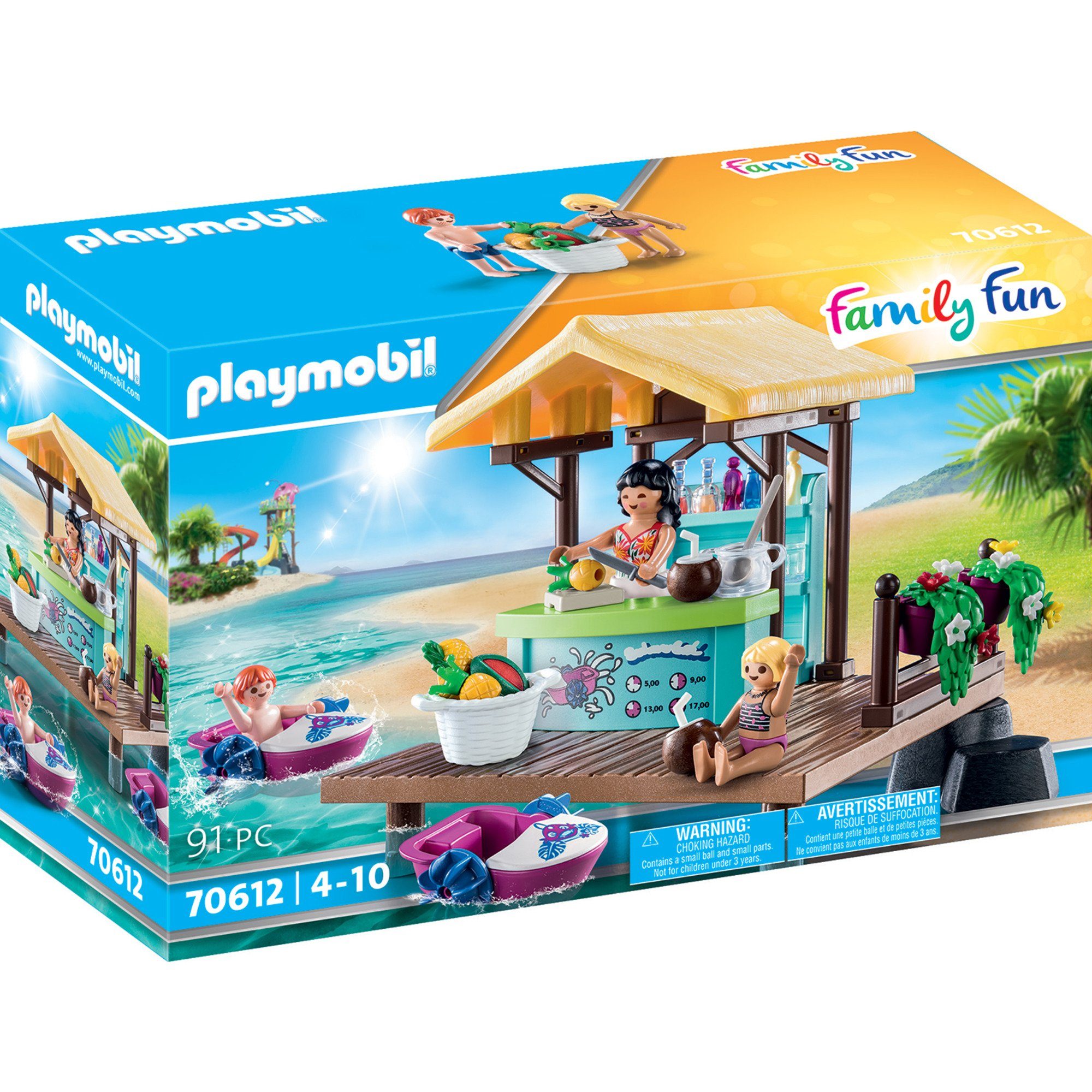 Playmobil® PLAYMOBIL Family Fun Paddleboot-Verleih mit Konstruktionsspielst günstig online kaufen
