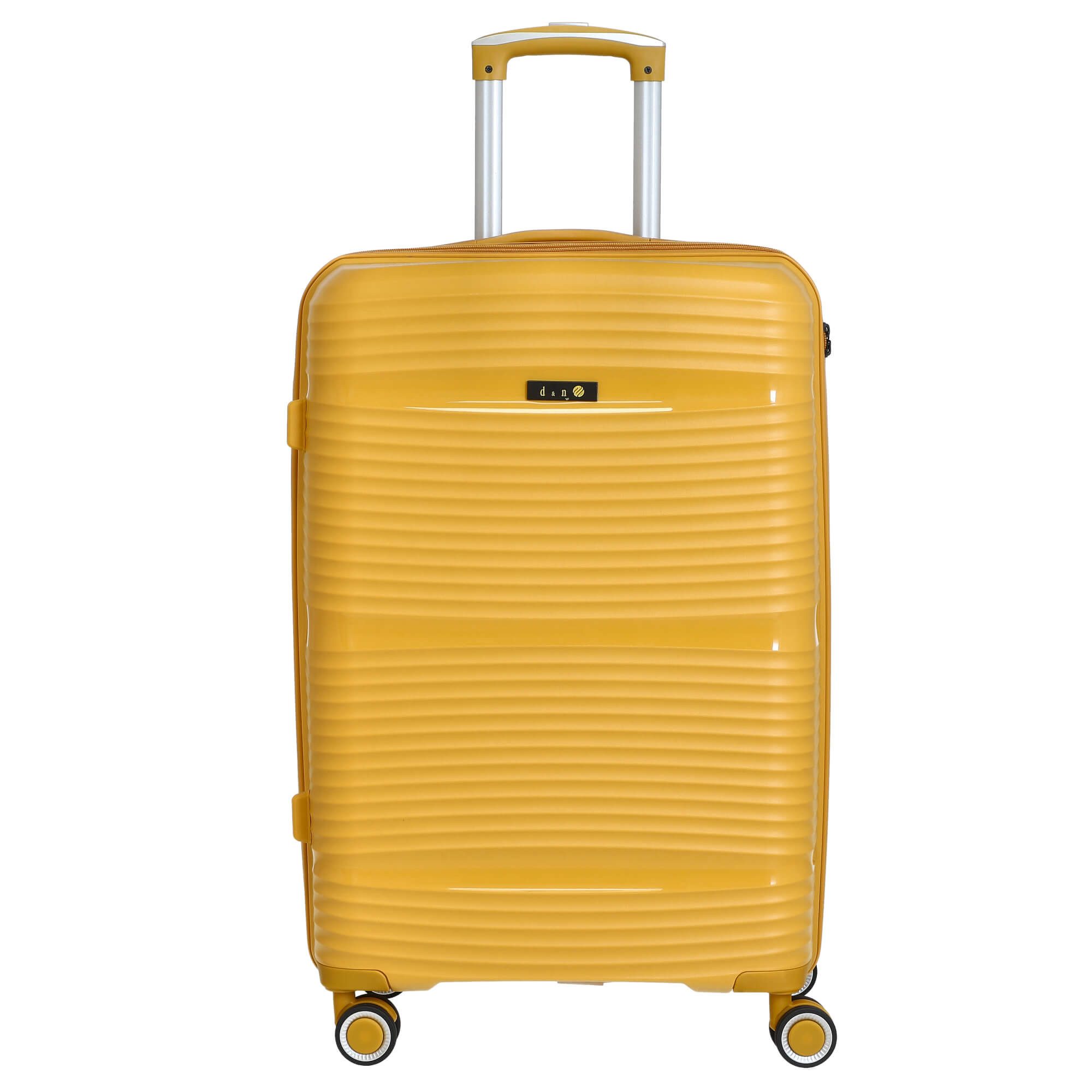 D&N Koffer Travel Line 4200 - 4-Rollen-Trolley M 67 cm (yellow), 4 Rollen Rollen