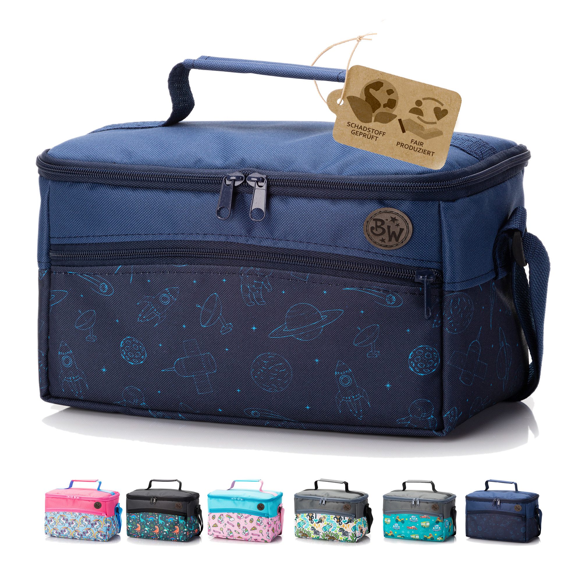BambiniWelt by Rafael K. Aufbewahrungstasche Tasche für Toniebox Tigerbox für Musikbox Hörwürfel Innenfächer, innere Fächer dank Klettband frei verstellbar