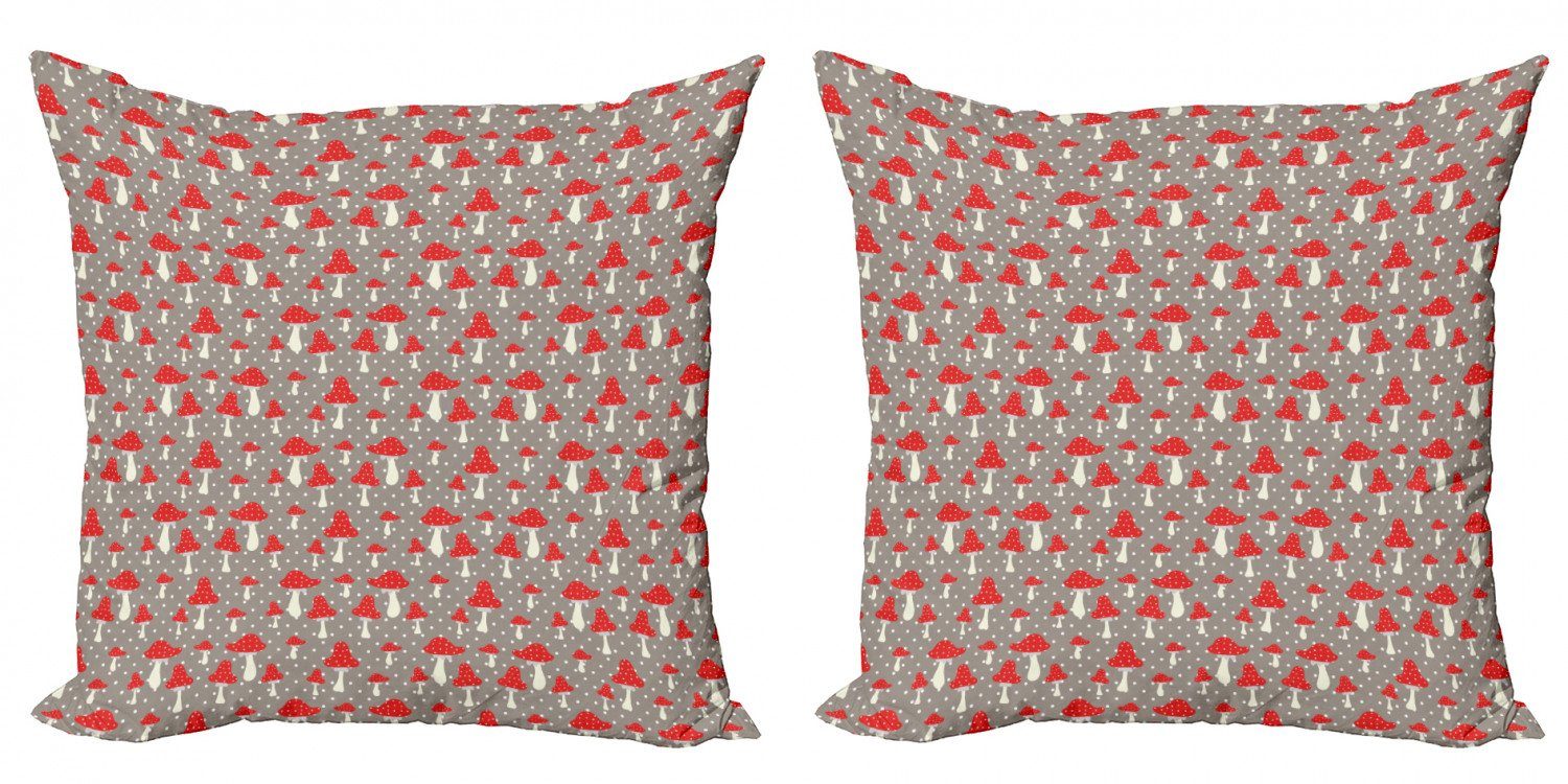 Erstaunlich niedrige Preise Kissenbezüge Modern Accent Pilz (2 Doppelseitiger Stück), Abakuhaus Tupfen Amanita Digitaldruck