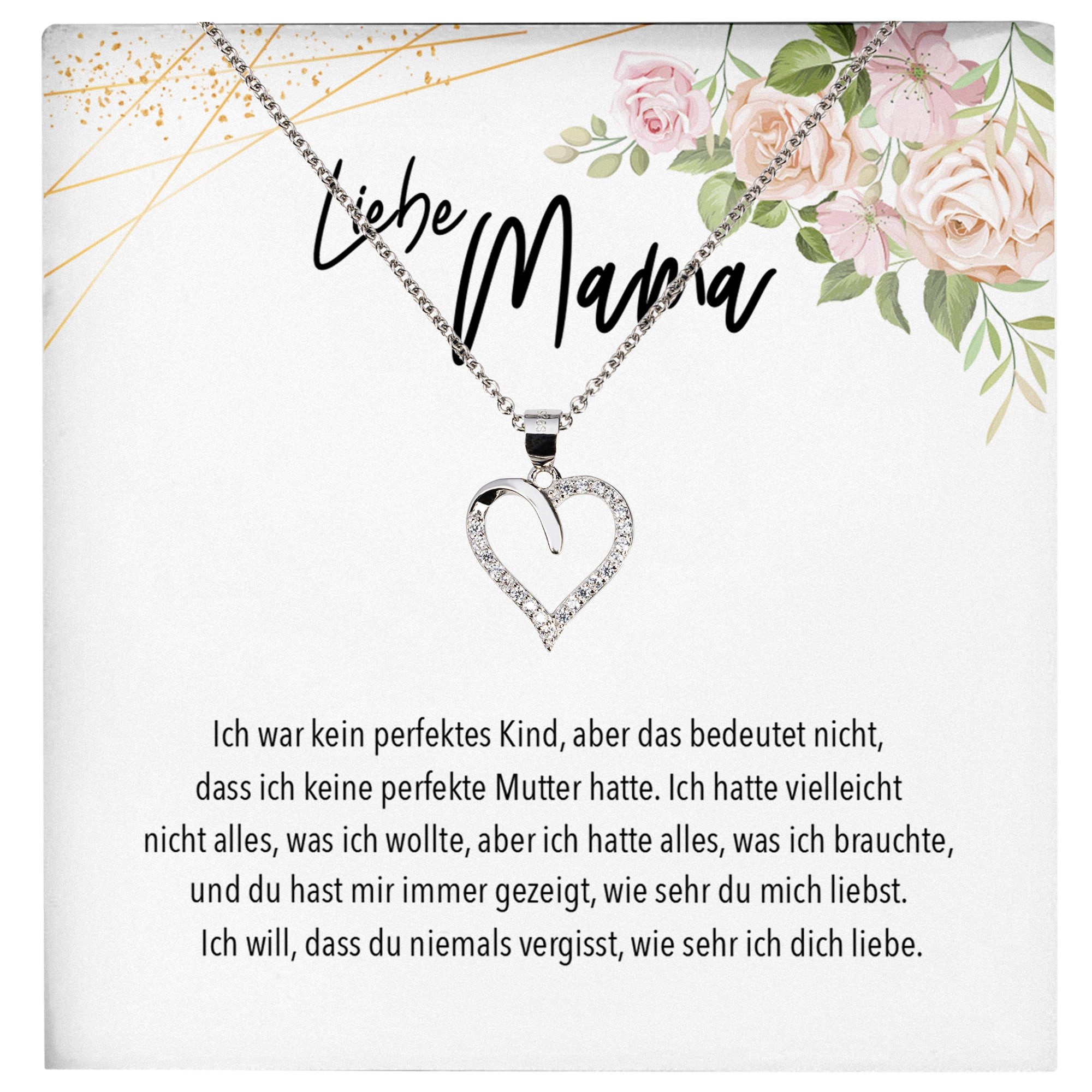 Schmuckset Liebe Mama Geschenk Muttertag Frauen Halskette Damen Herz Collier