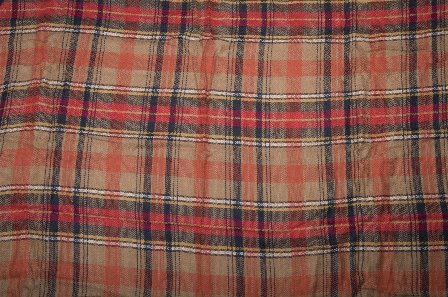 Deckenschal schottischem (1-St), Tartan styleBREAKER mit Muster Orange-Beige-Blau Plaid XXL-Schal, Karo XXL