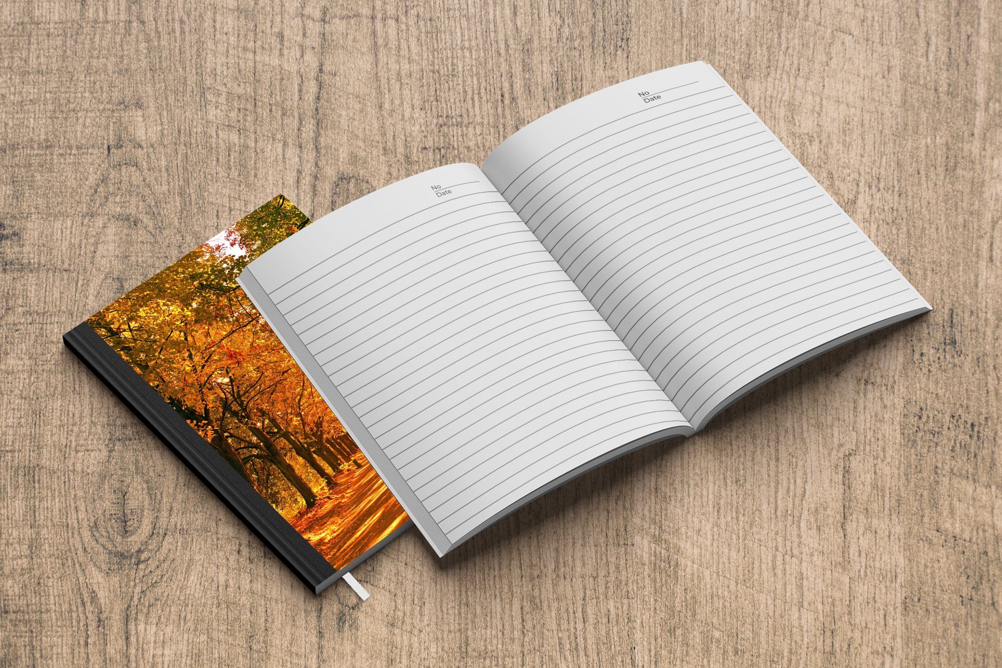 Haushaltsbuch - Merkzettel, Herbst Seiten, Notizbuch MuchoWow Ländlich, 98 Jahreszeiten - - A5, Wald Tagebuch, Journal, Notizheft,