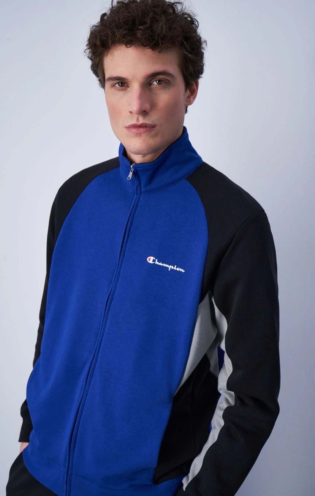 Champion Trainingsanzug Schriftzug (Jacke & Hose) royalblau/schwarz Herren günstig online kaufen