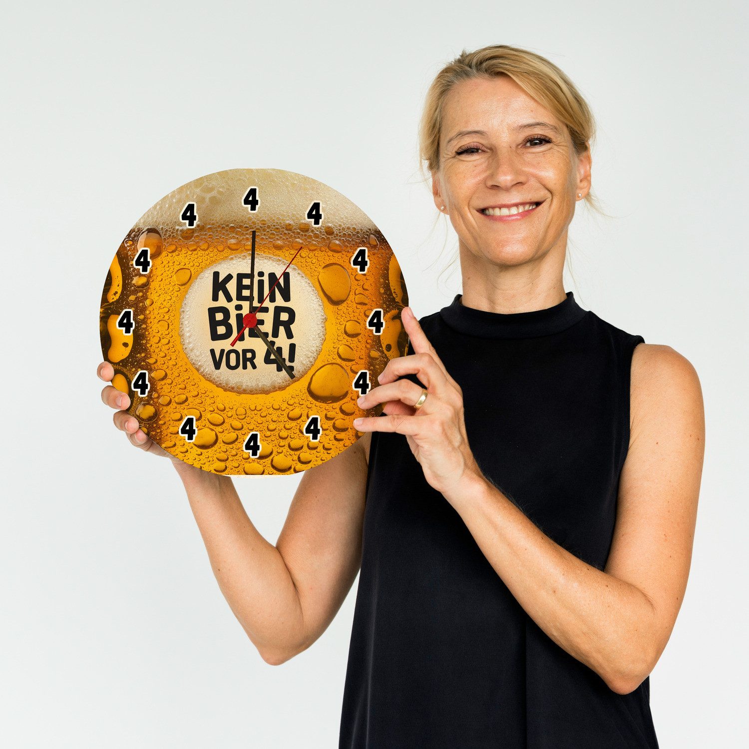 speecheese Wanduhr Kein Bier vor 4! günstig online kaufen