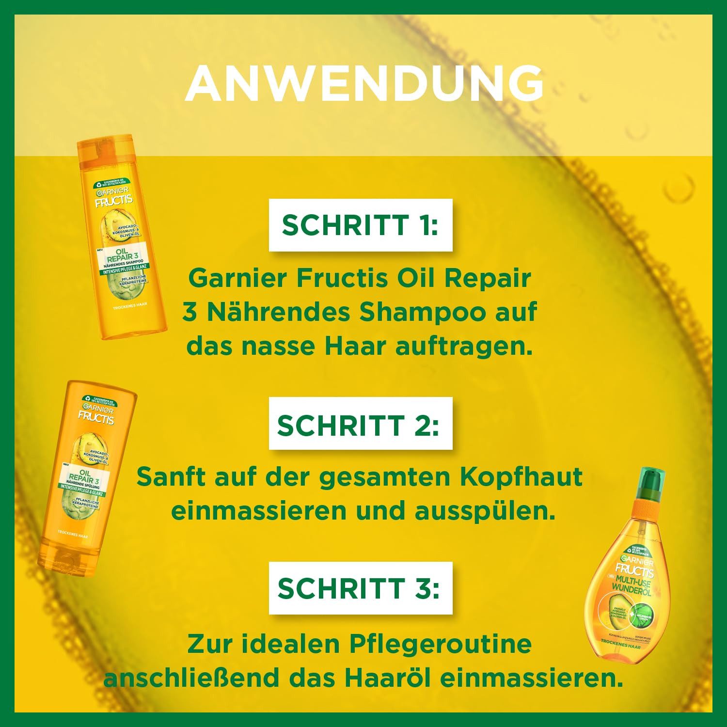 GARNIER Haaröl Fructis Oil Repair Wunder-Öl, 1-tlg.