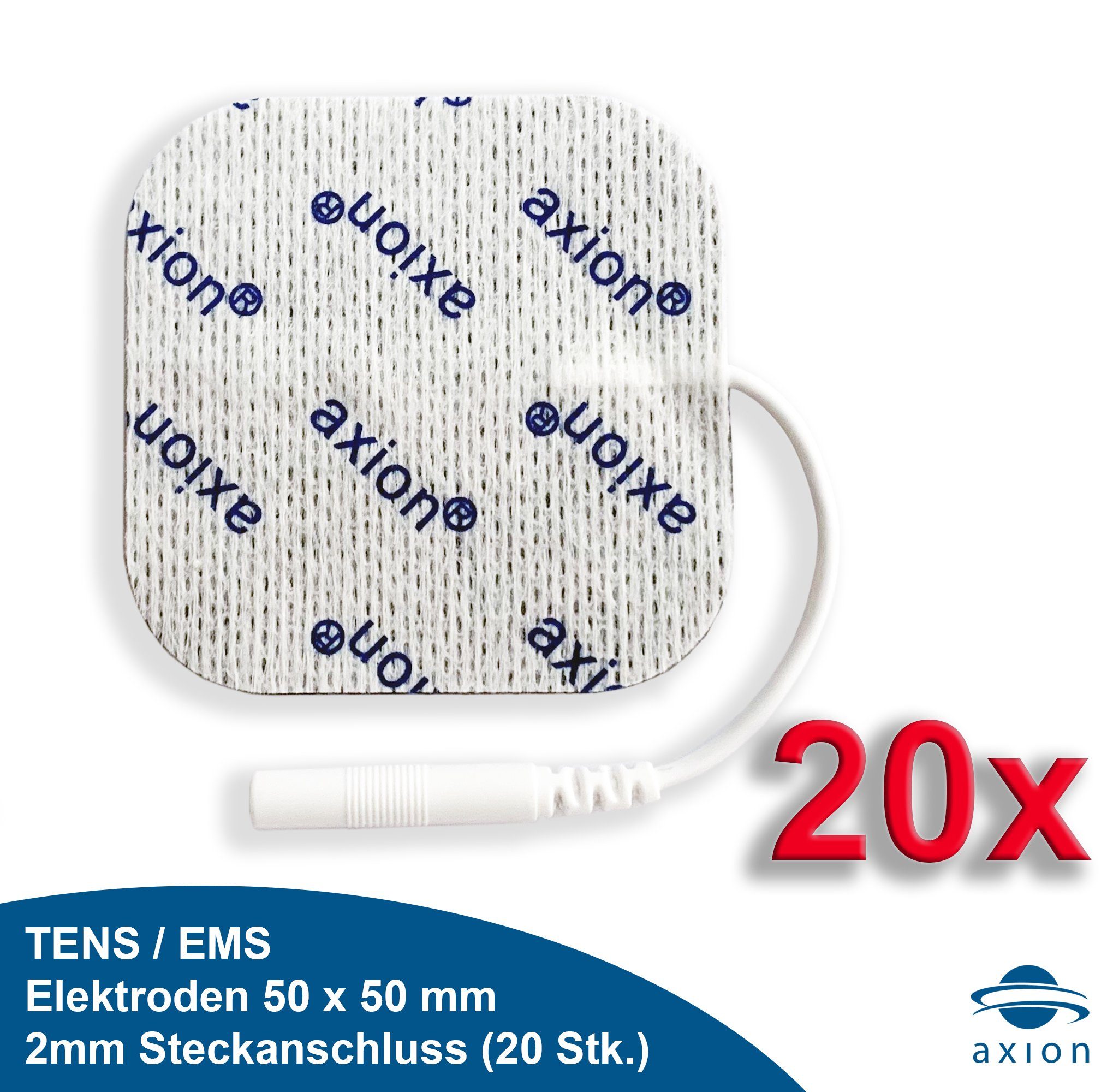 Axion Elektrodenpads »passend zu Prorelax, Promed, axion - 5x5cm, 2mm  Steckanschluss«, 20 St.,selbstklebende TENS EMS Elektroden für TENS EMS  Geräte online kaufen | OTTO