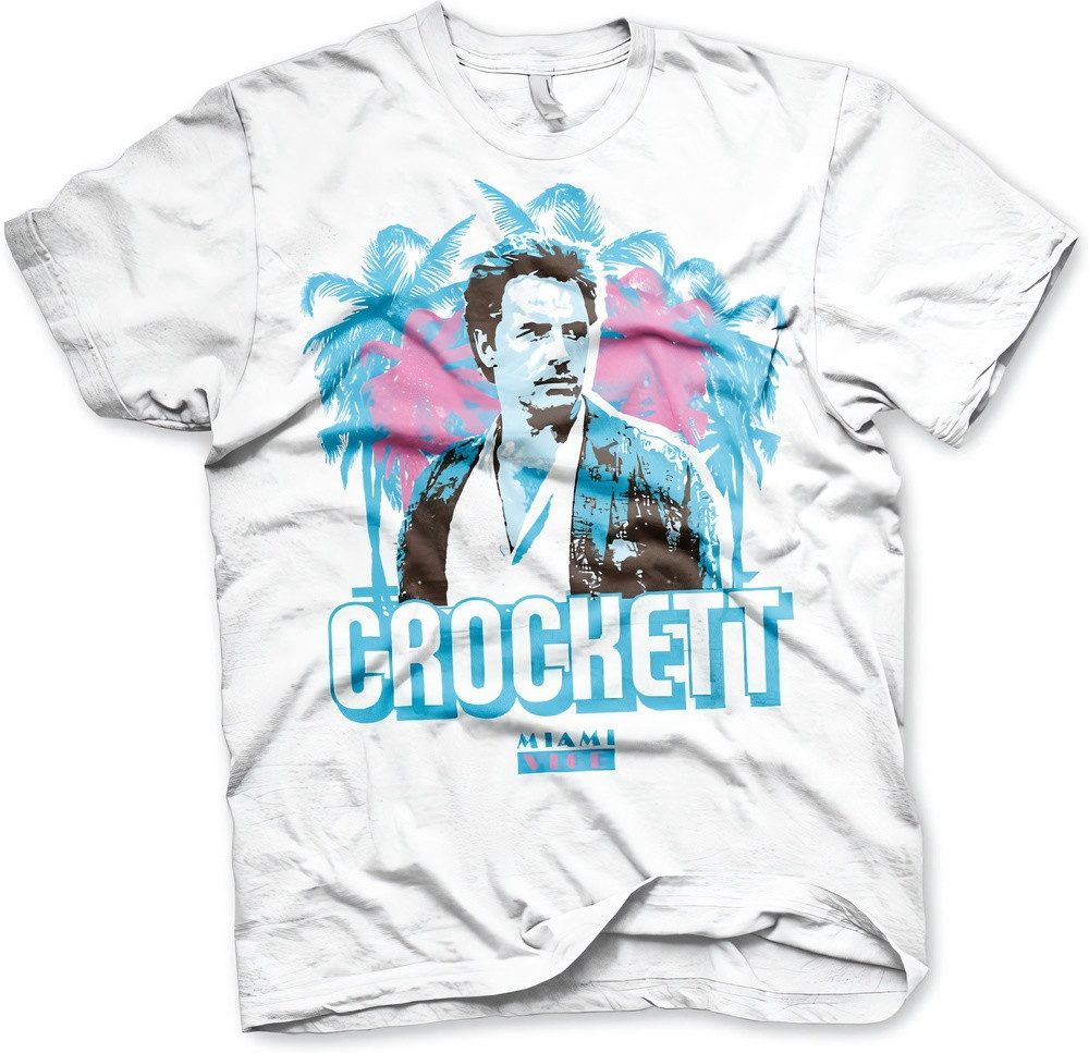 Miami Vice T-Shirt Crockett Palms Big Tall T-Shirt