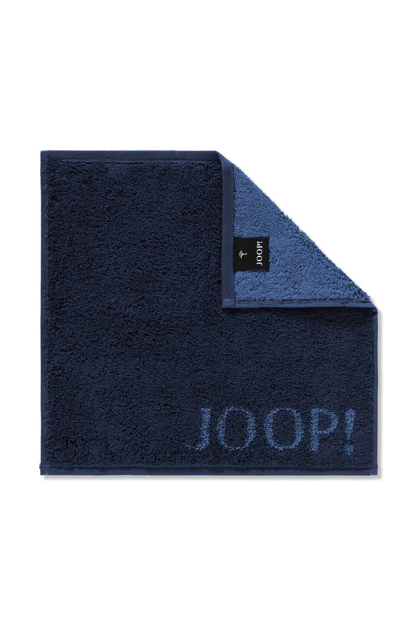 Joop! Seiftuch - DOUBLEFACE (3-tlg) LIVING Seifentuch-Set CLASSIC Navy JOOP