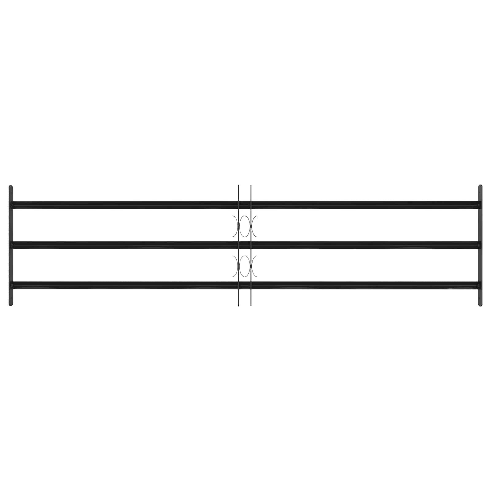vidaXL Fenster Fenstersicherheitsgitter 174 x 45 cm Galvanisiertes Stahl